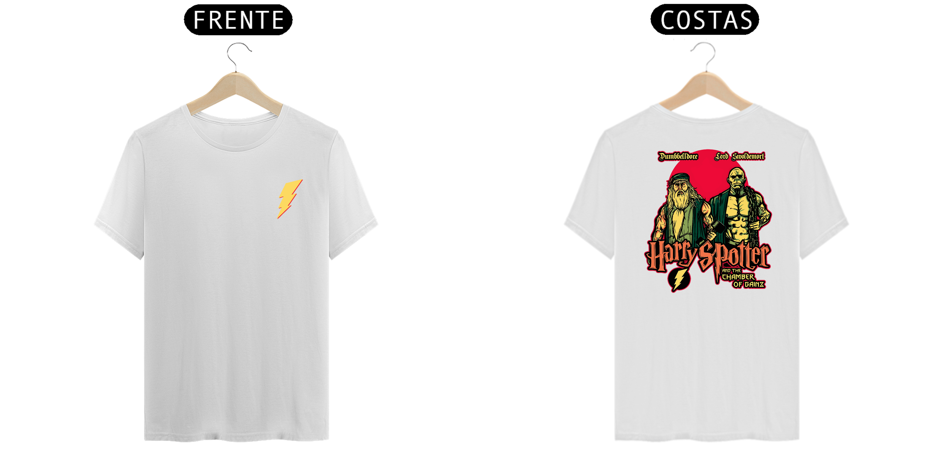 Nome do produto: CAMISETA MAROMBA HARRY SPOTTER E A CÂMARA DE GANHOS - ESTAMPA NAS COSTAS