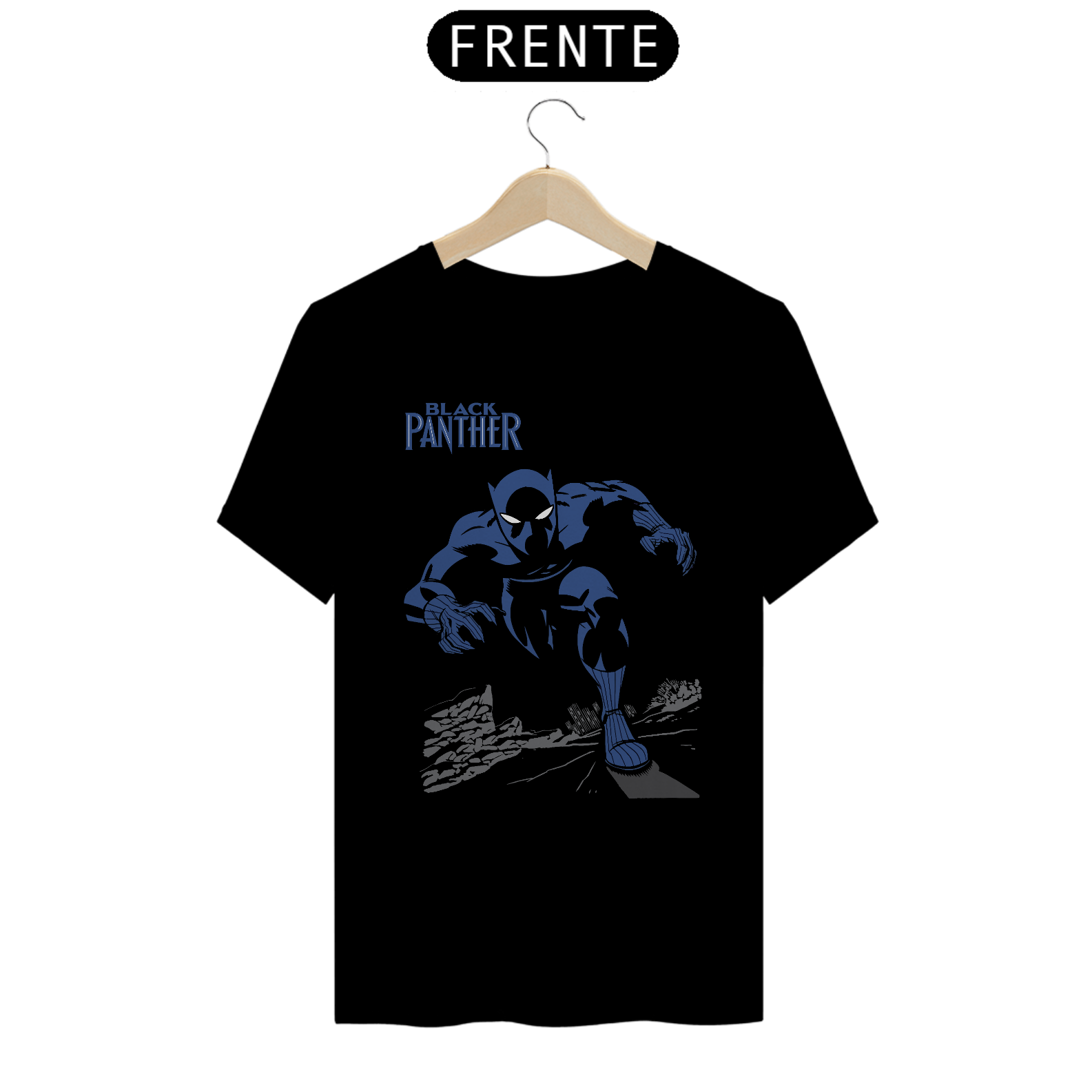 Nome do produto: CAMISETA PANTERA NEGRA CLÁSSICO
