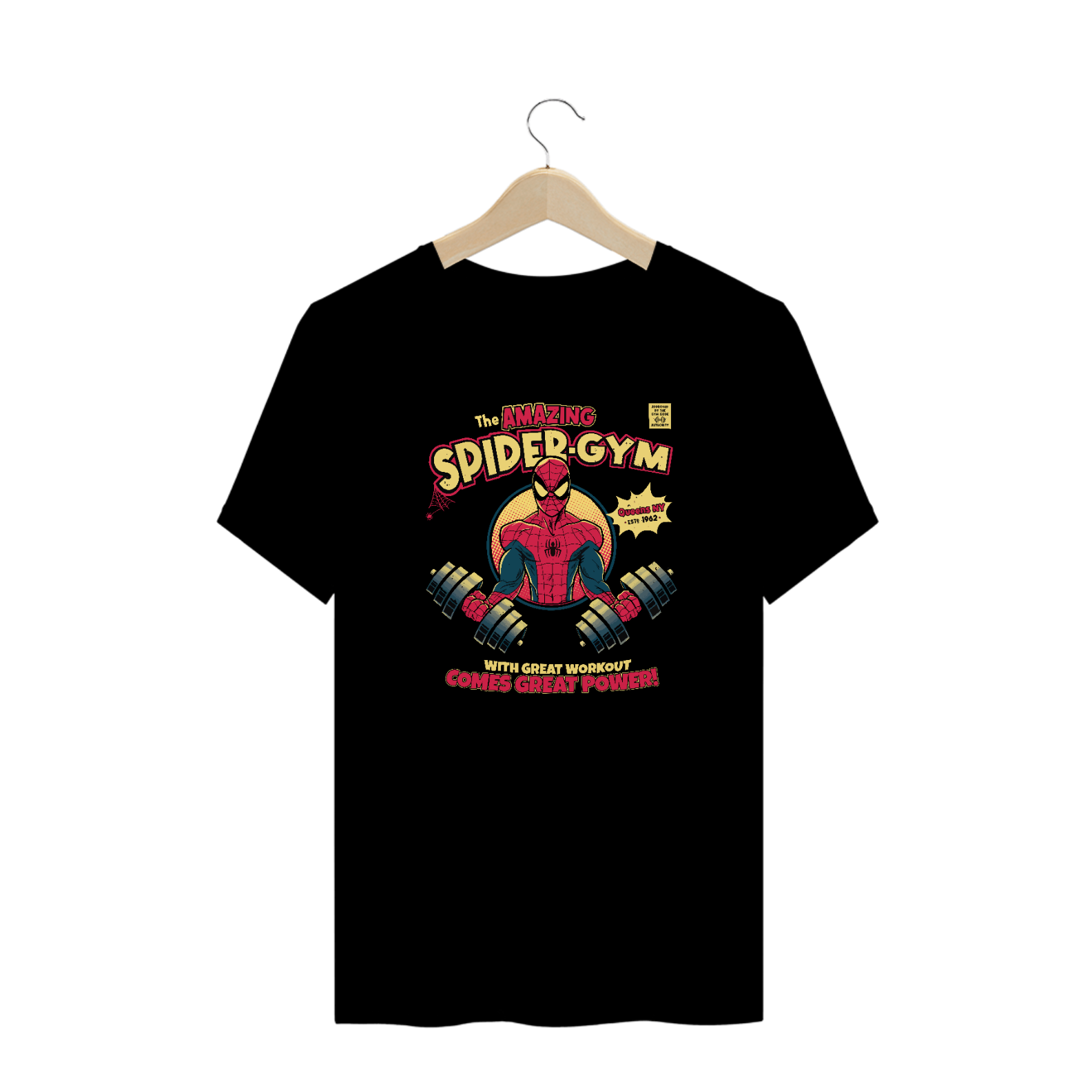 Nome do produto: CAMISETA PLUS SIZE MAROMBA SPIDEY-GYM V1