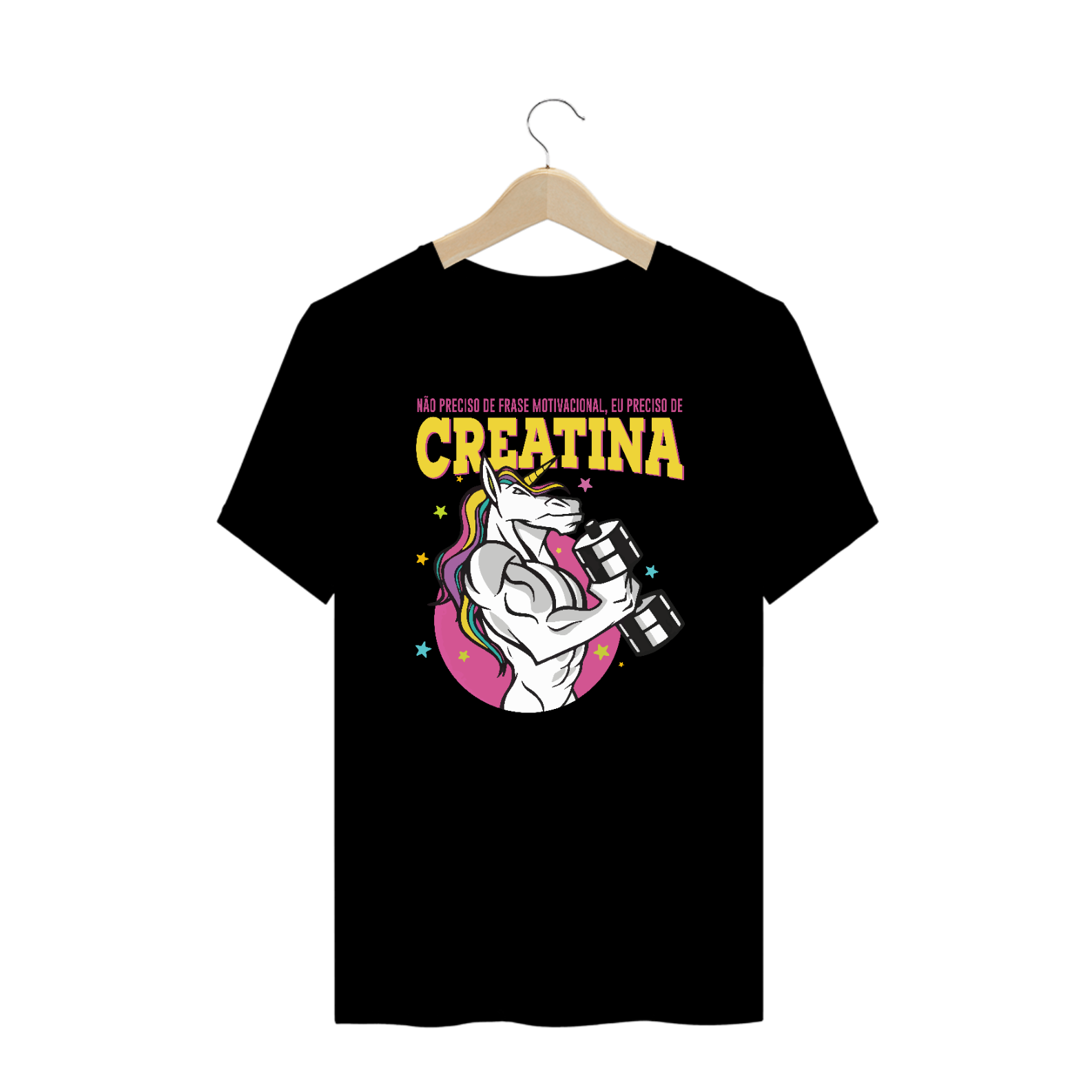 Nome do produto: CAMISETA PLUS SIZE MAROMBA PRECISO DE CREATINA