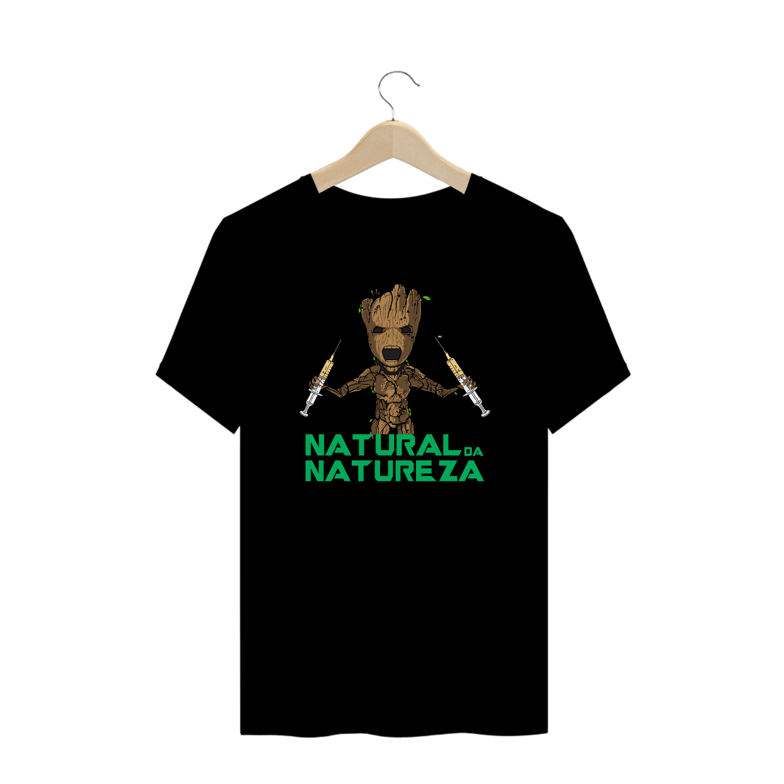 Nome do produto: CAMISETA PLUS SIZE MAROMBA GROOT NATURAL V2