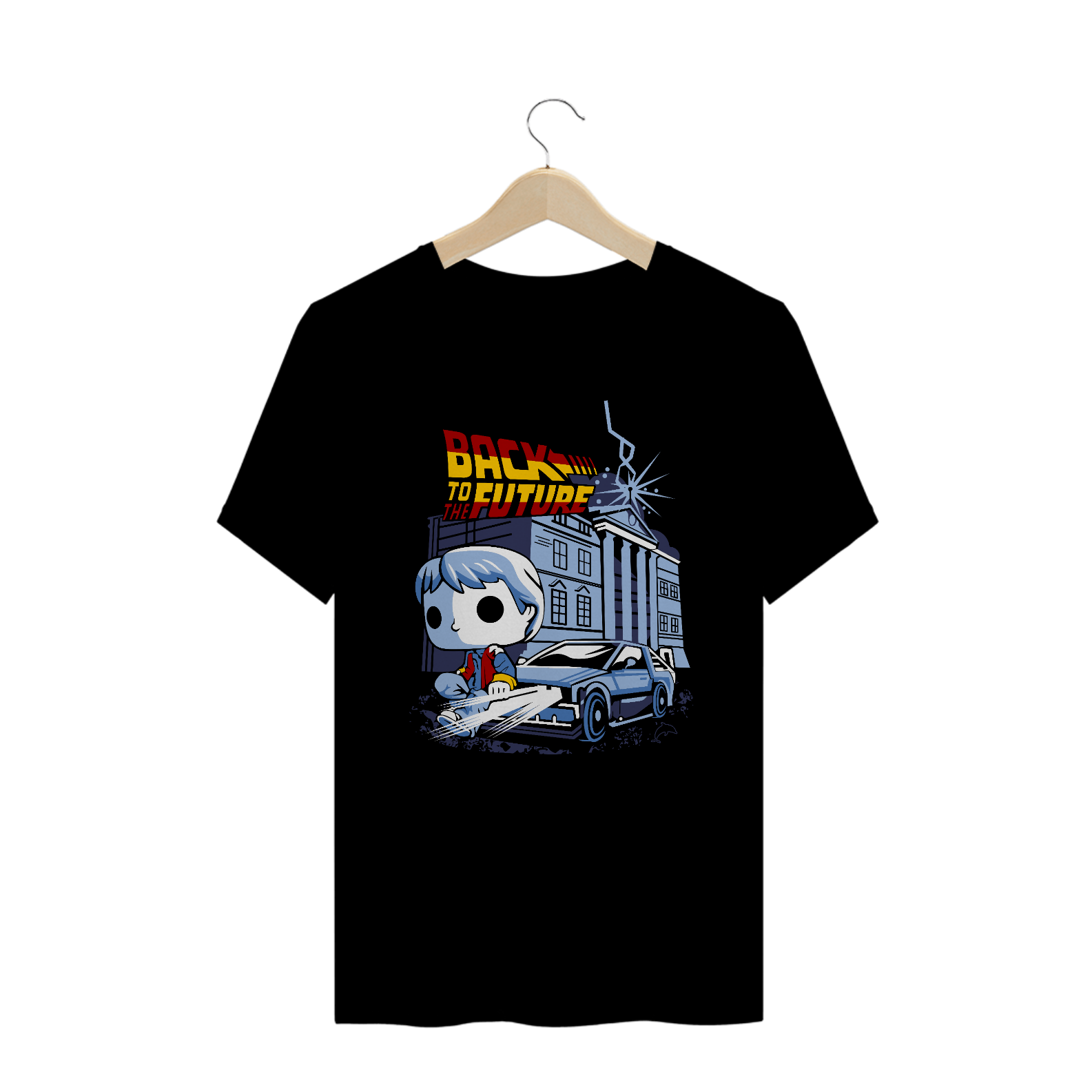 Nome do produto: CAMISETA FUNKO DE VOLTA PARA O FUTURO