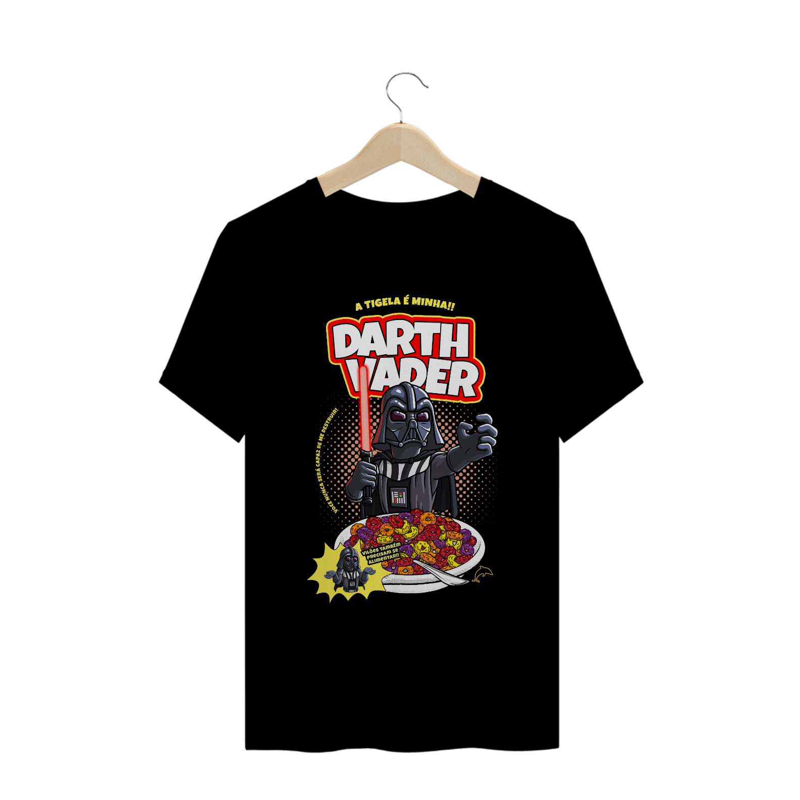 Nome do produto: CAMISETA STAR WARS CEREAL DARTH VADER 