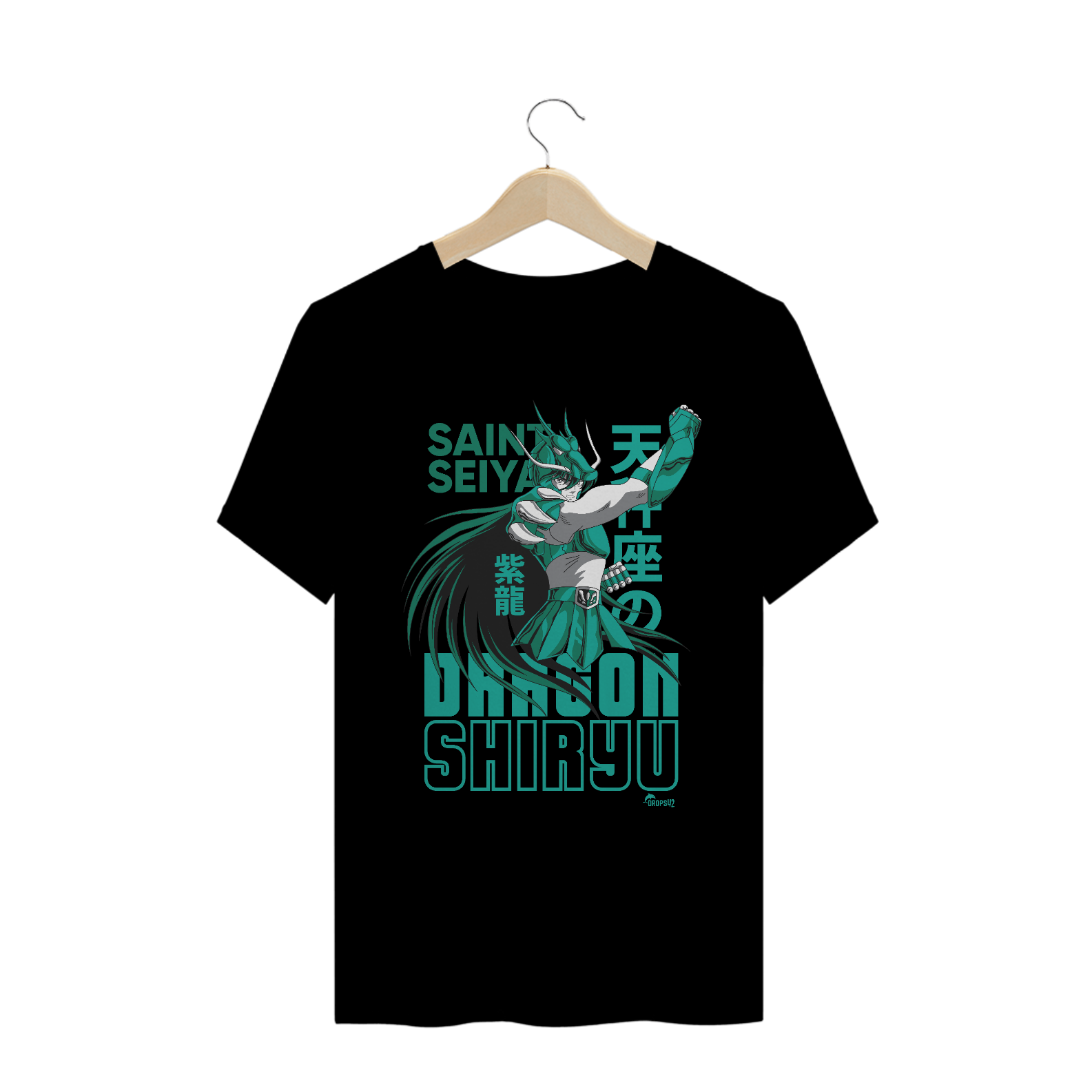 Nome do produto: CAMISETA CAVALEIROS DO ZODÍACO DRAGÃO SHIRYU