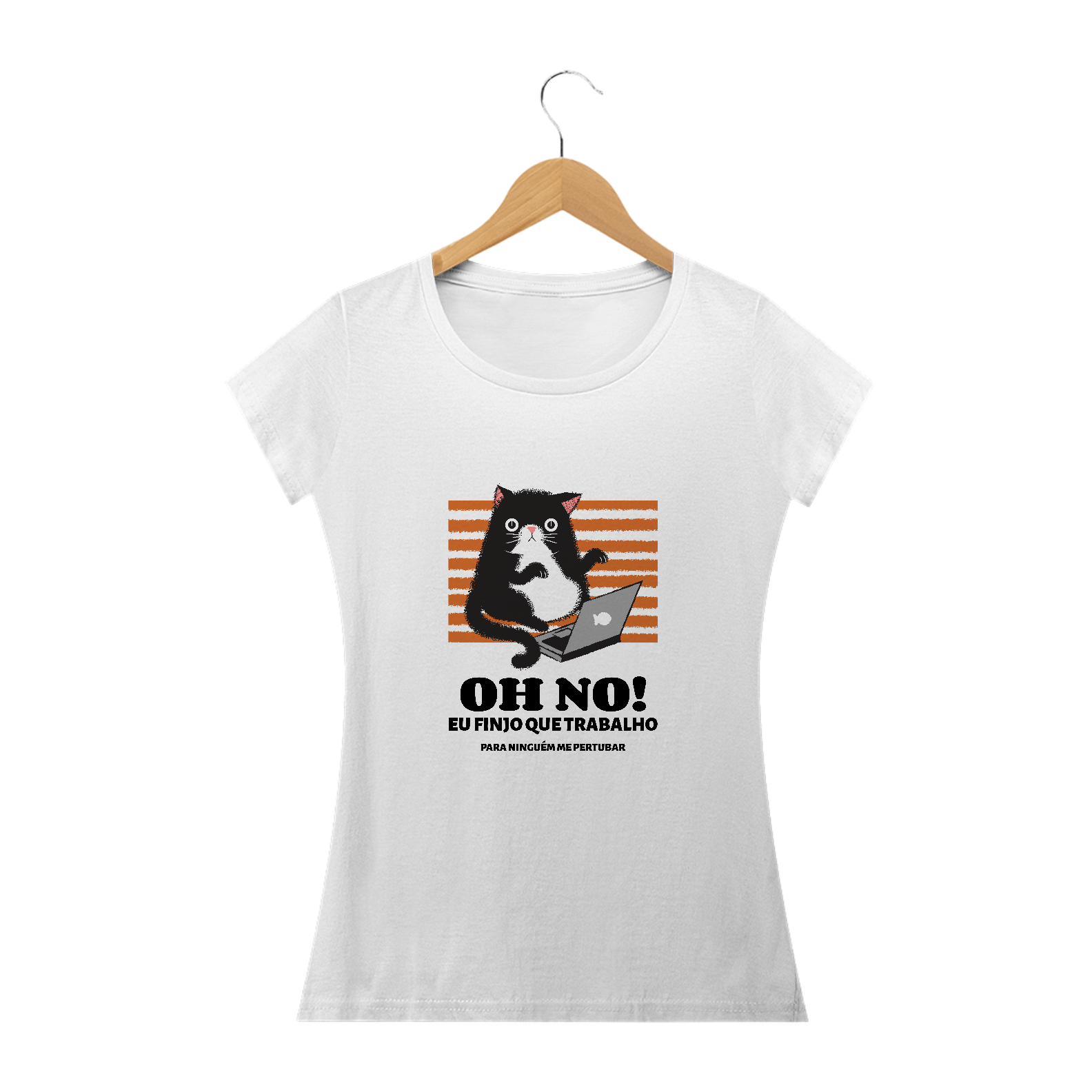 Nome do produto: Camiseta Feminina Baby Long CatWork