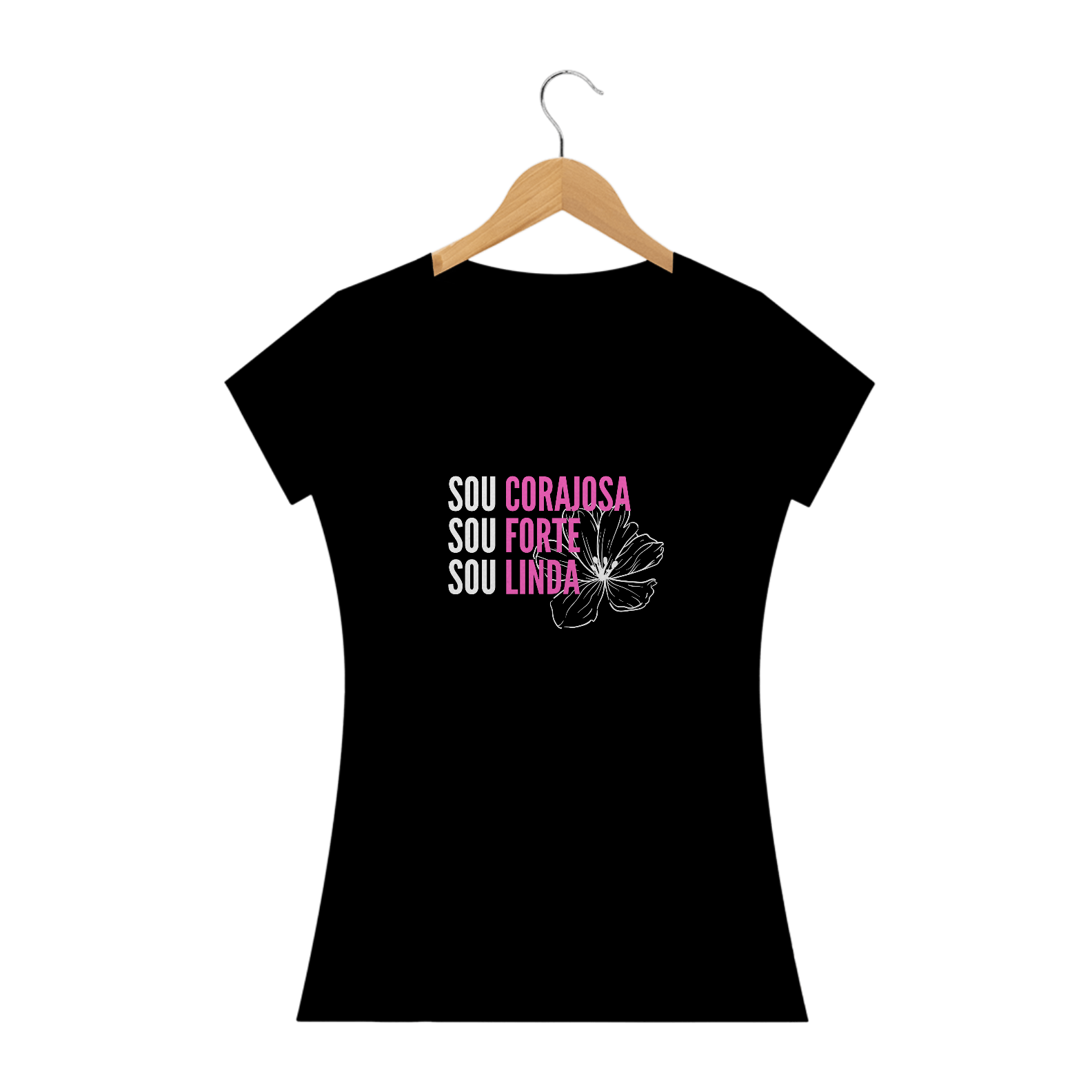 Nome do produto: Camiseta feminina Baby long Sou