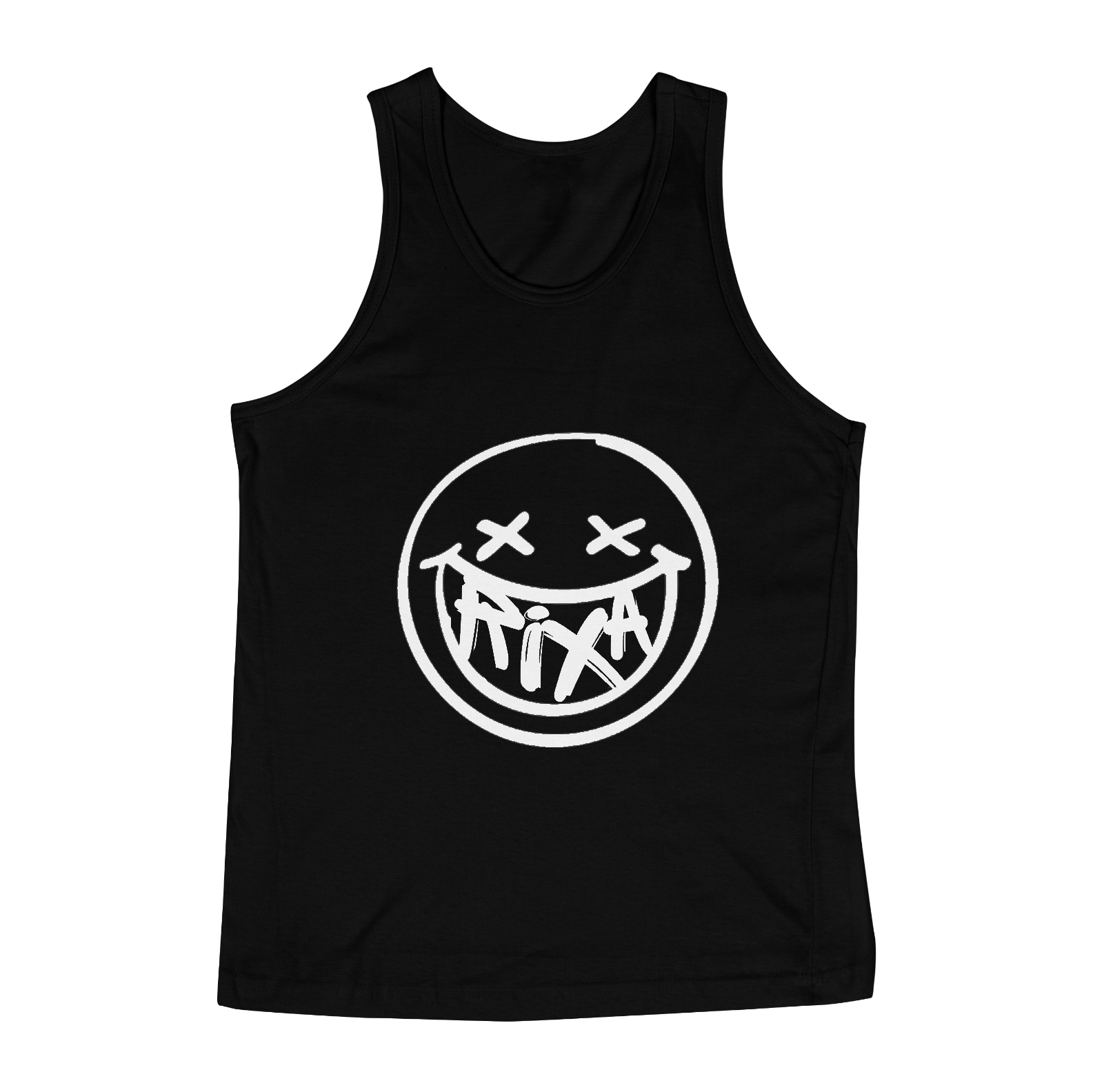 Nome do produto: Regata Preta - Smile Branco