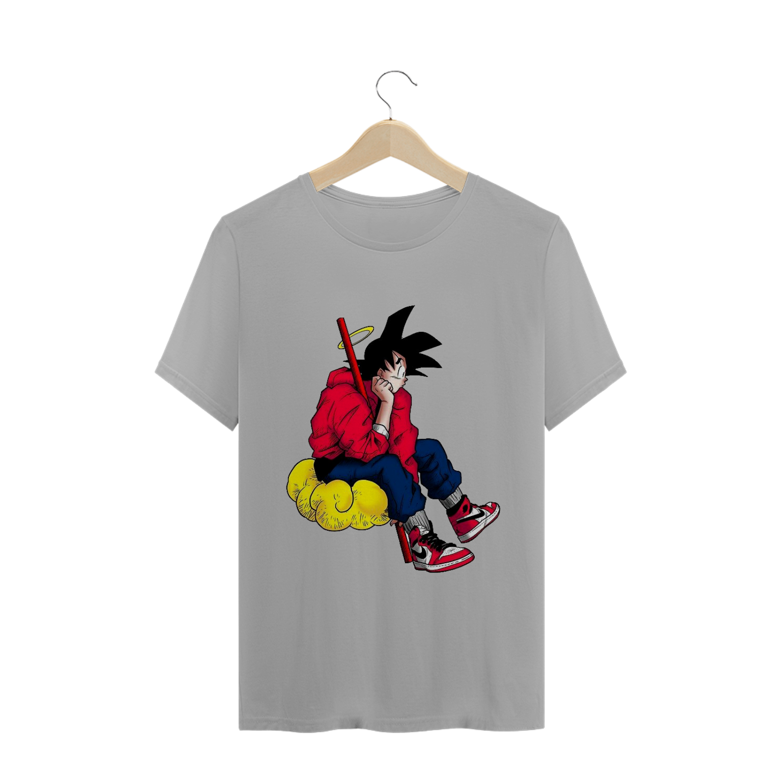 Nome do produto: DBZ Goku sentado na nuvem voadora - T-shirt Quality
