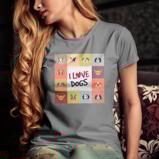 CAMISETA LOVE DOGS COLORS