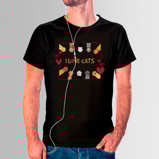 CAMISETA LOVE CATS