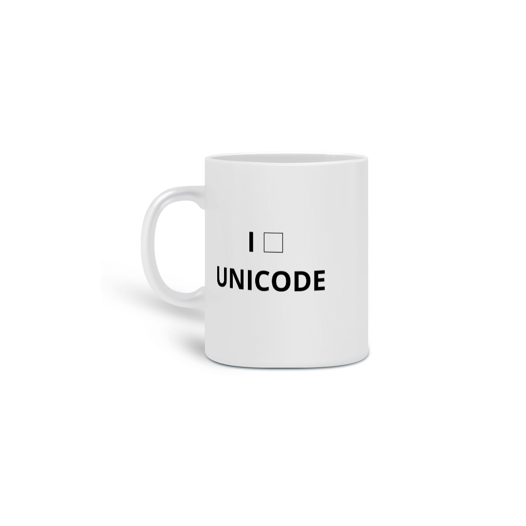 Nome do produto: Caneca I unicode