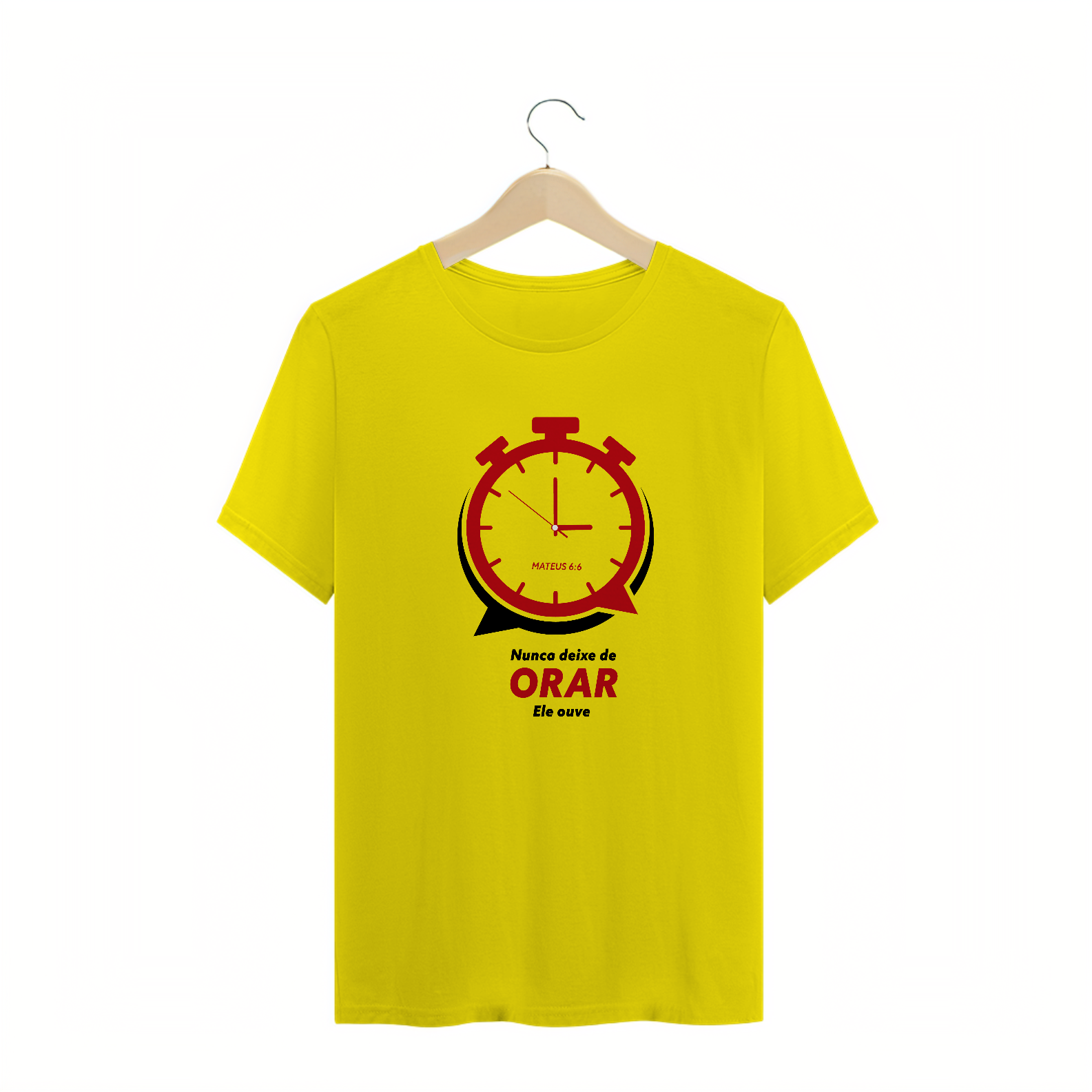 Nome do produto: T-SHIRT MASCULINA - MALHA QUALITY - ORAÇÃO (RED)