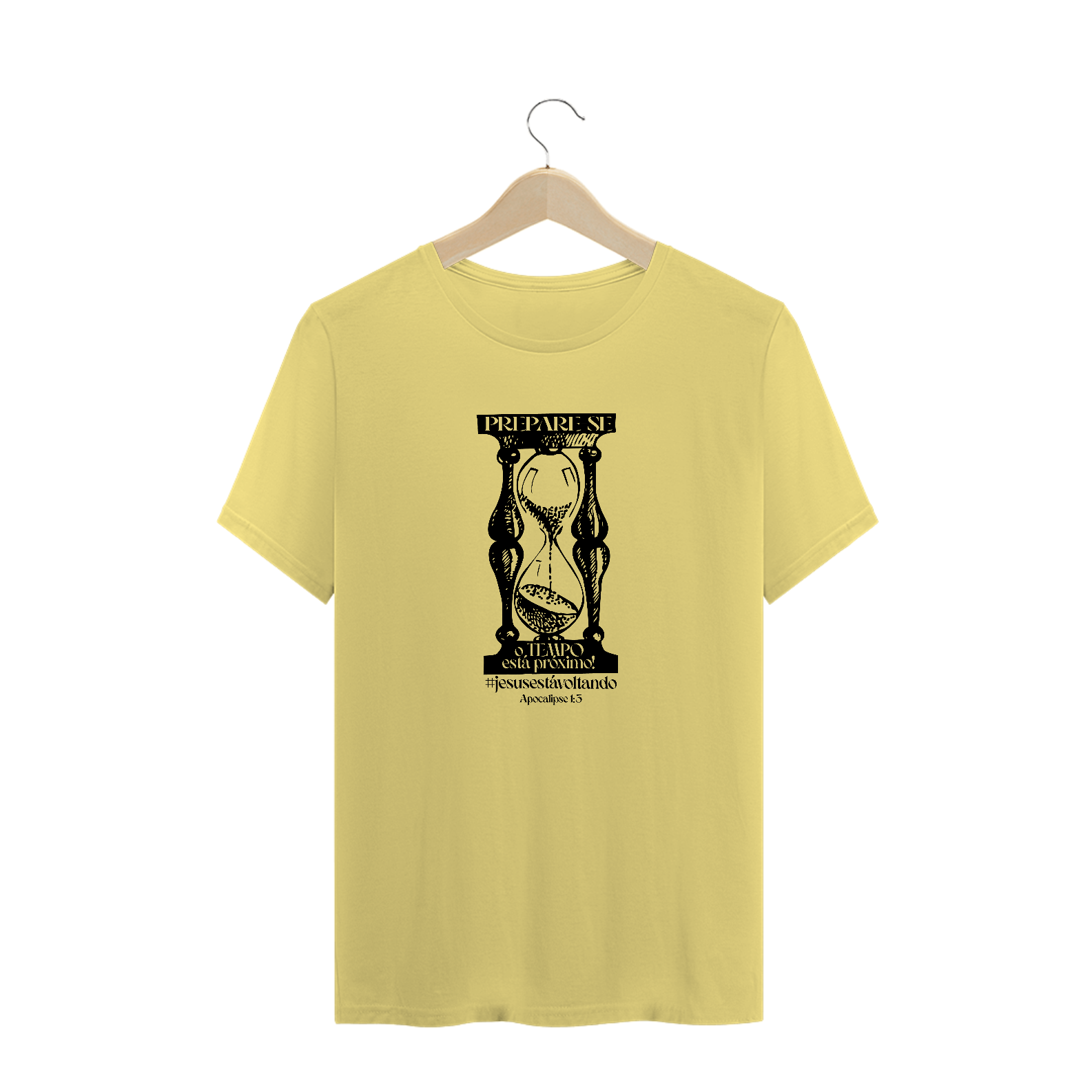 Nome do produto: T-SHIRT  MASCULINA - MALHA ESTONADA - PREPARE-SE! (BLACK)