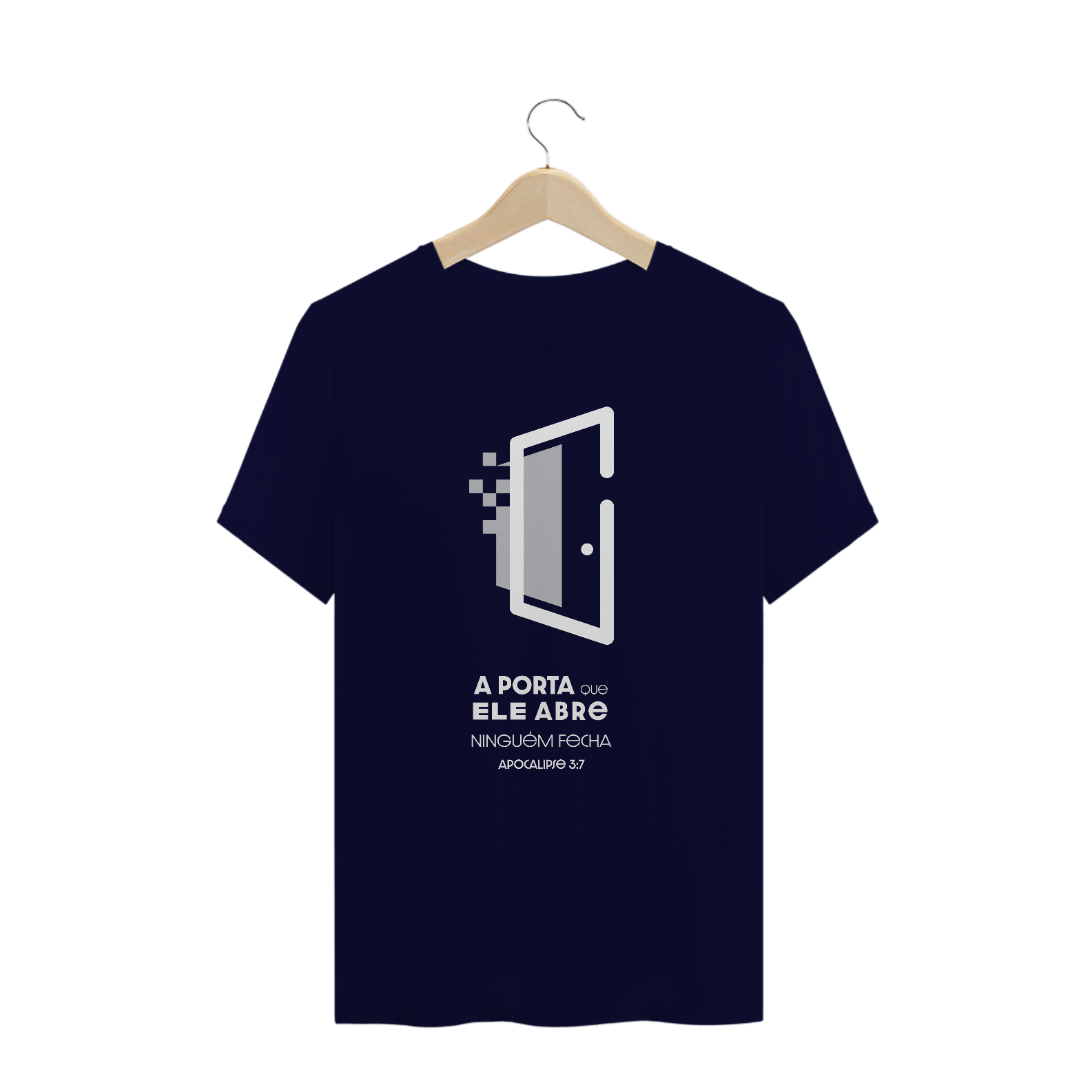 Nome do produto: T-SHIRT PLUS SIZE - A PORTA (WHITE)