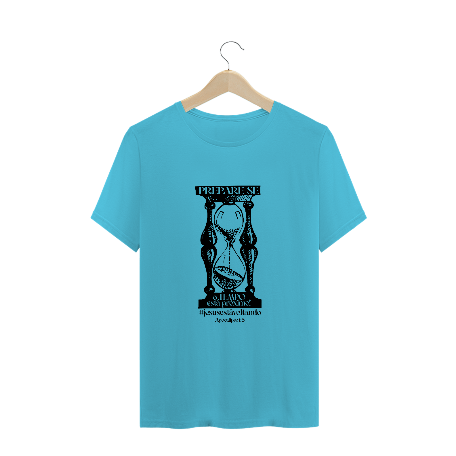 Nome do produto: T-SHIRT MASCULINA - MALHA QUALITY - PREPARE-SE! (BLACK)