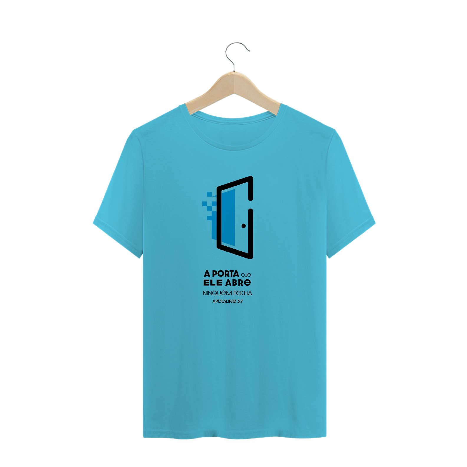 Nome do produto: T-SHIRT MASCULINA  - MALHA QUALITY - A PORTA (BLUE)