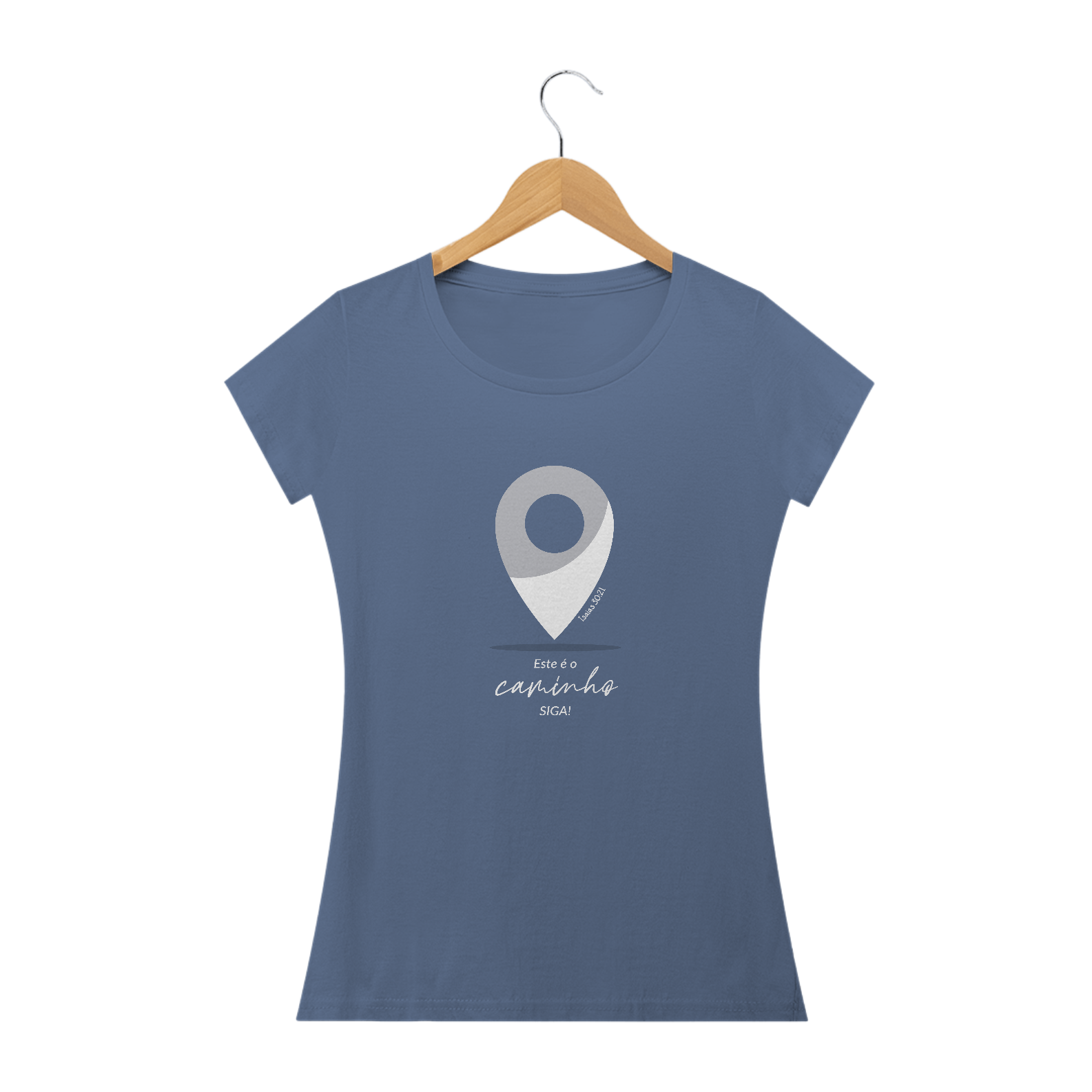 Nome do produto: T-SHIRT FEMININA - MALHA ESTONADA - SIGA (GREY/WHITE)
