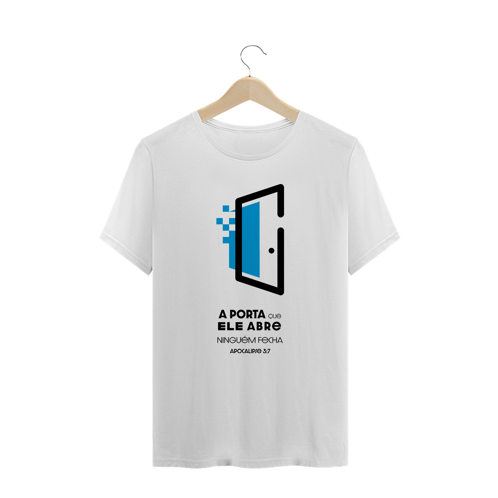 Nome do produto: T-SHIRT PLUS SIZE  - A PORTA (BLUE)