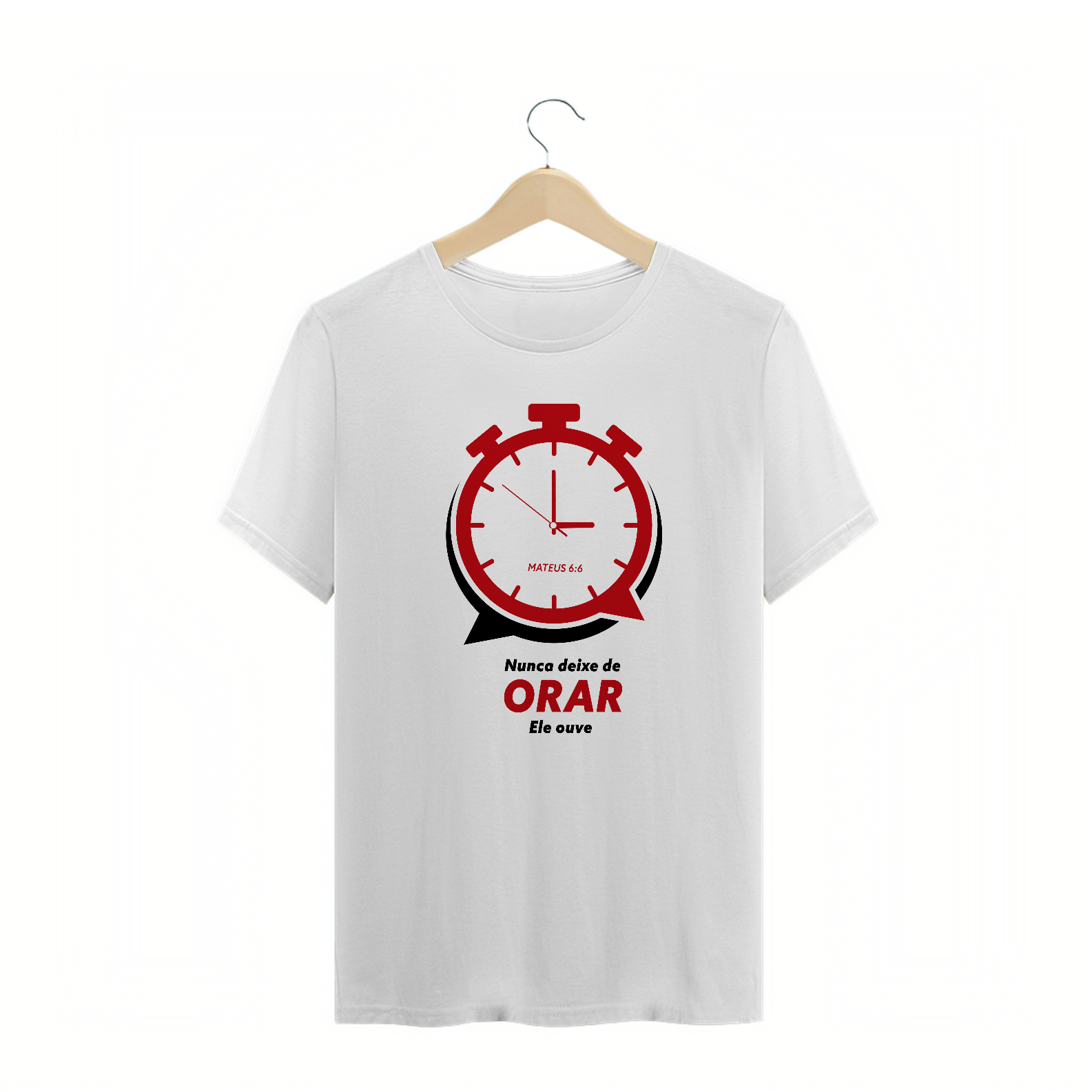 Nome do produto: T-SHIRT PLUS SIZE - ORAÇÃO (RED)