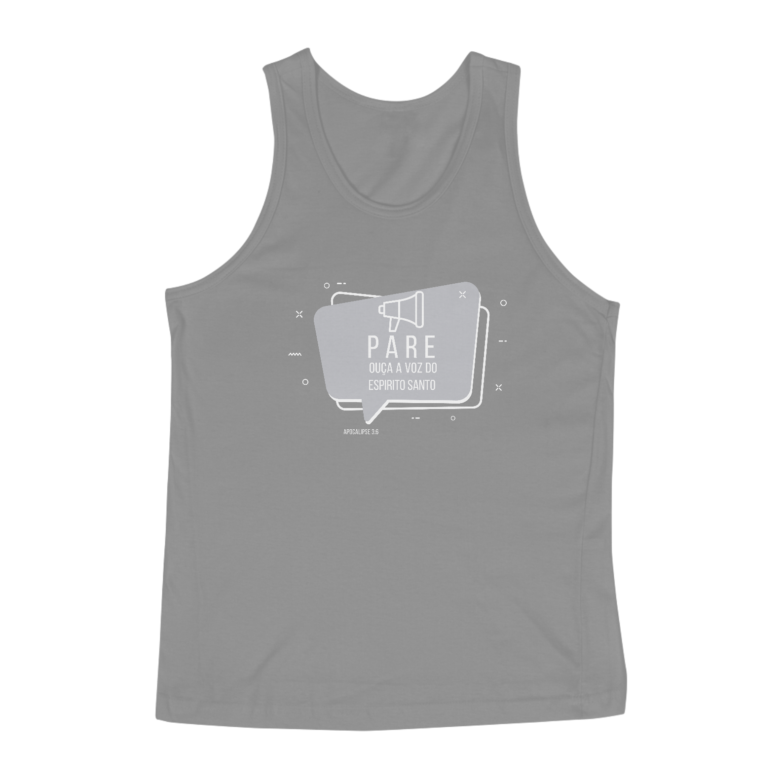 Nome do produto: REGATA MASCULINA CLASSIC GREY - OUÇA