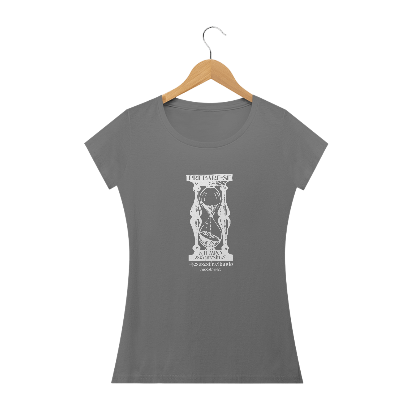 Nome do produto: T-SHIRT FEMININA - MALHA ESTONADA - PREPARE-SE! (WHITE)