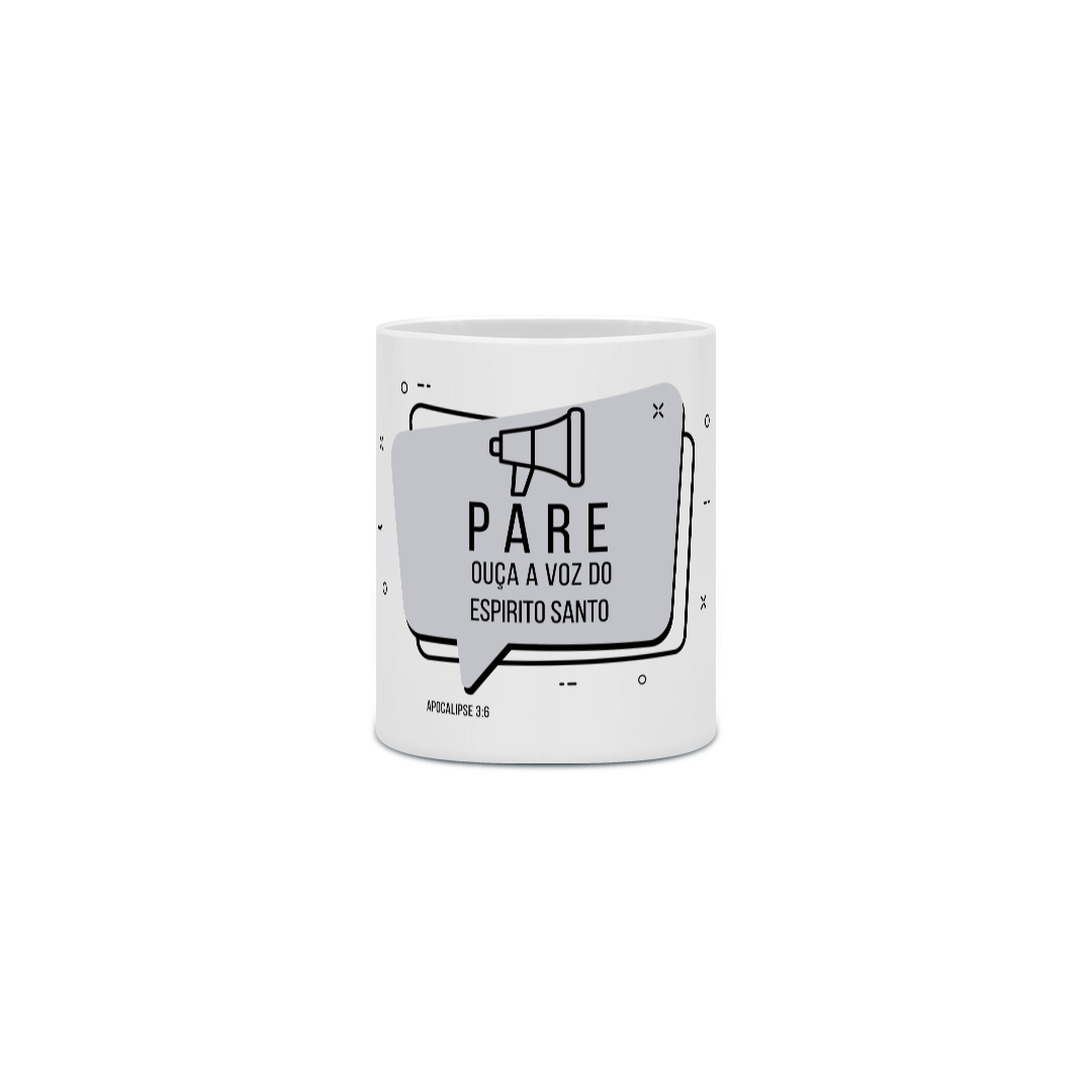 Nome do produto: CANECA CERAMICA - OUÇA (BLACK)