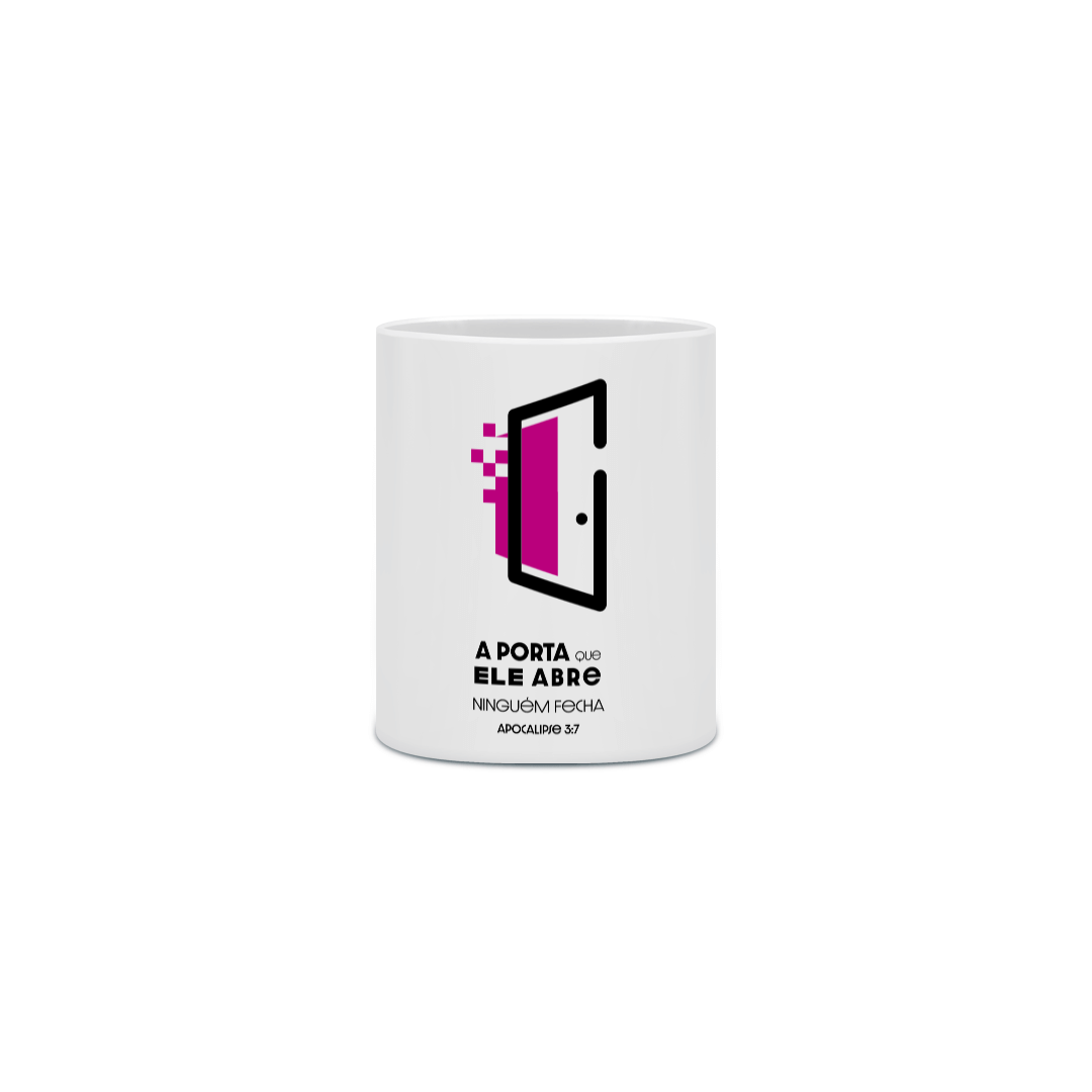 Nome do produto: CANECA CERAMICA - A PORTA (PINK)