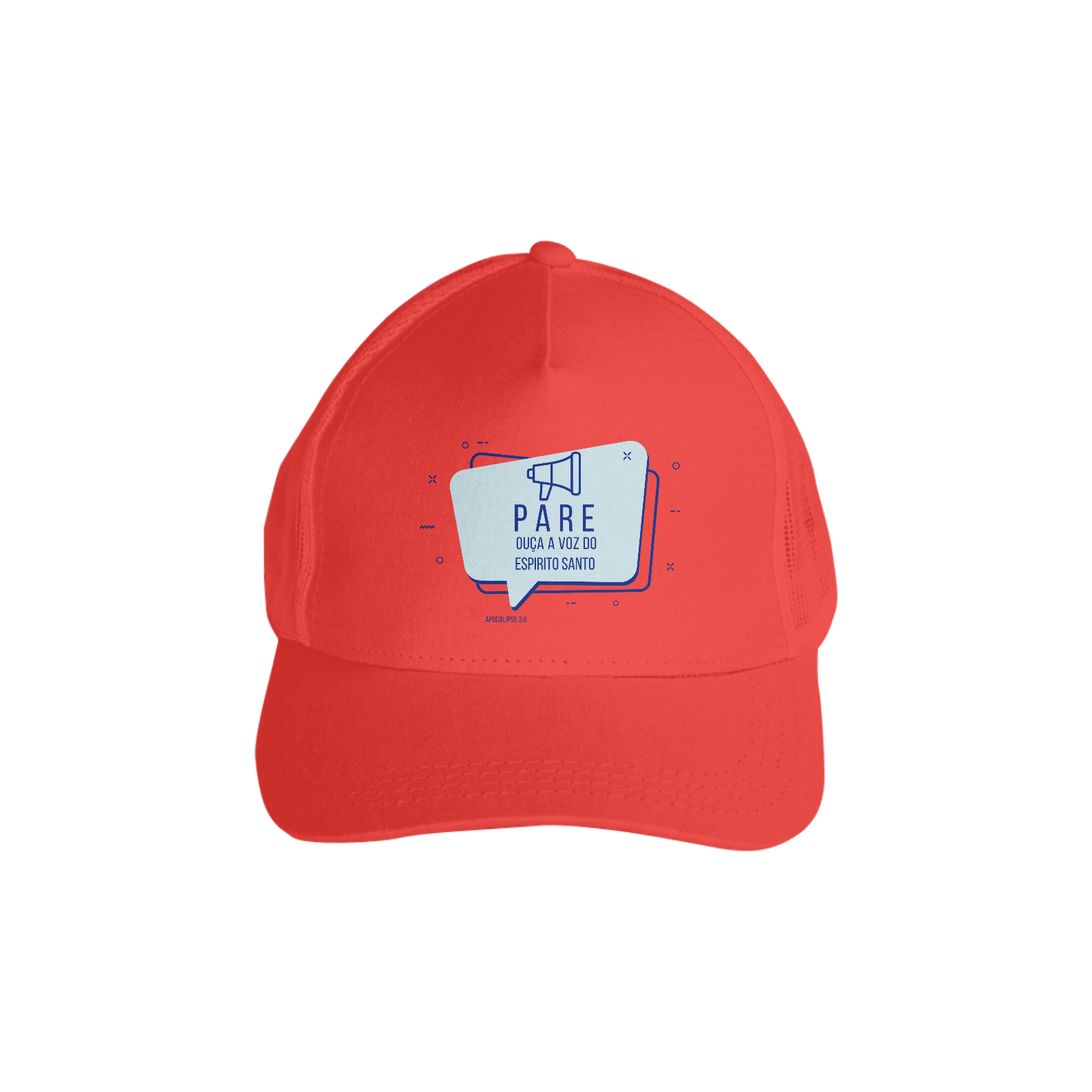 Nome do produto: BONE AMERICANO COM TELA - OUÇA (BLUE)