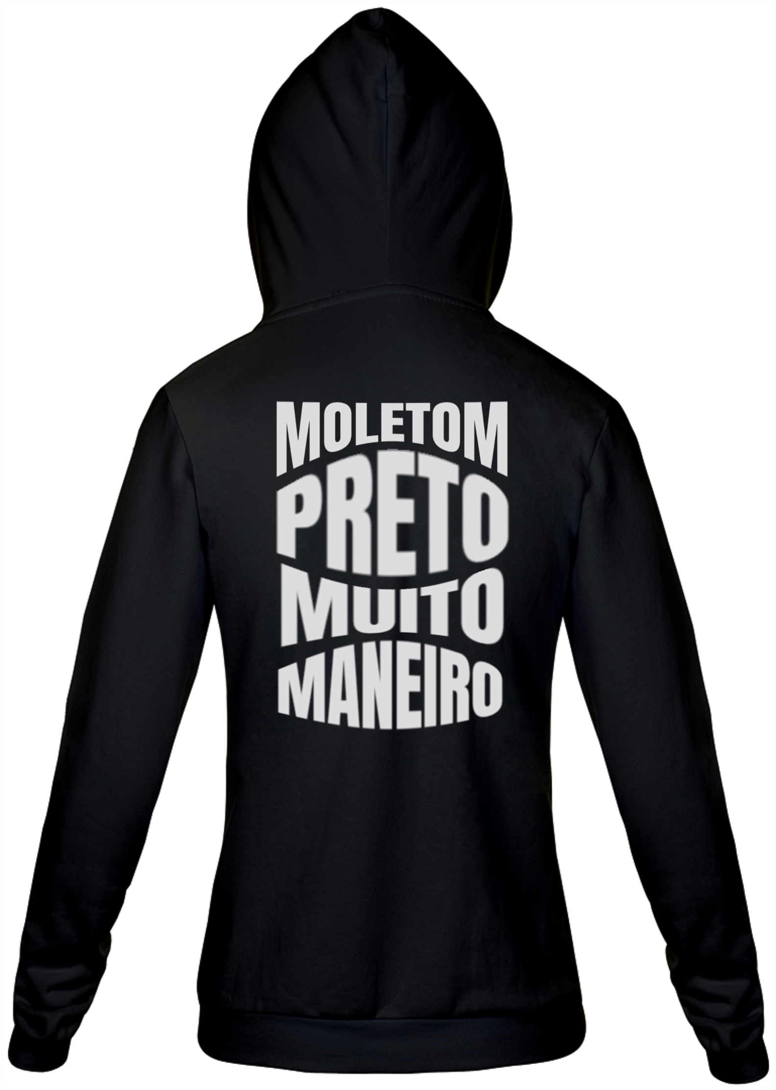 Nome do produto: Moletom Preto Muito Maneiro - MOLETOM PRETO MANEIRO