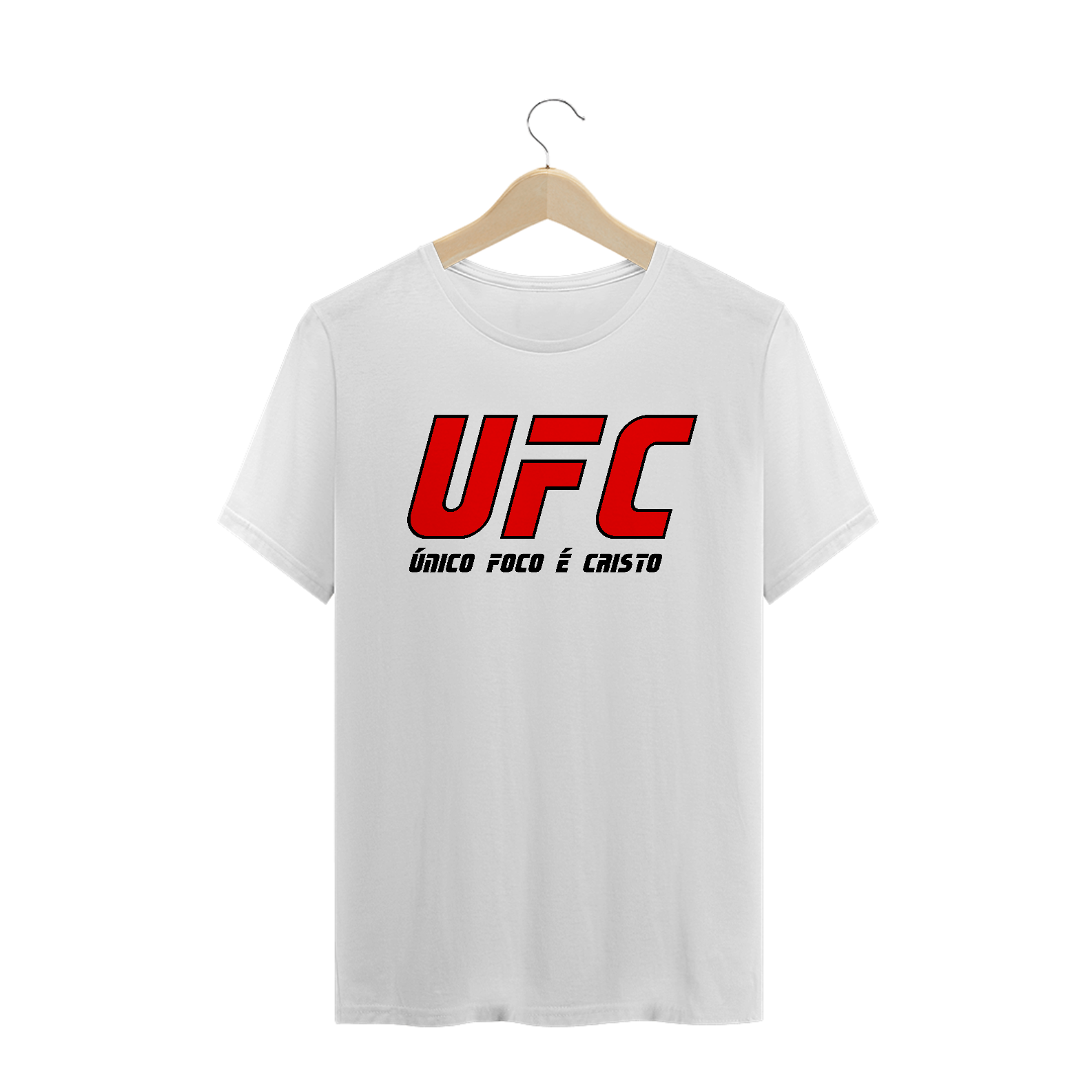 Nome do produto: CAMISA UFC - ÚNICO FOCO É CRISTO
