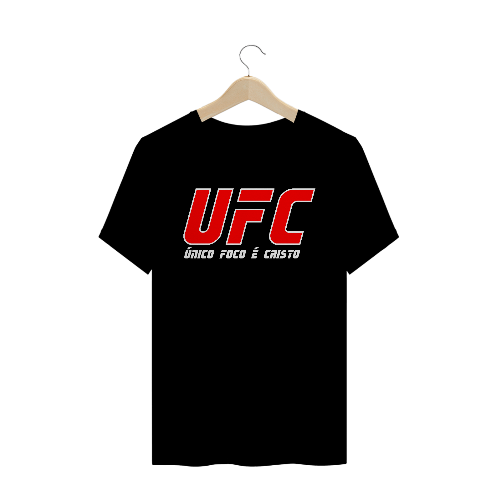 Nome do produto: CAMISA UFC - ÚNICO FOCO É CRISTO