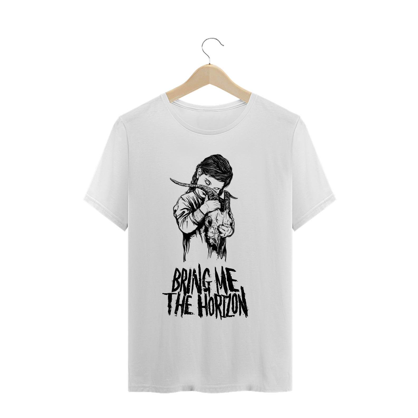 Nome do produto: CAMISETA BRING ME THE HORIZON MENINA BODE