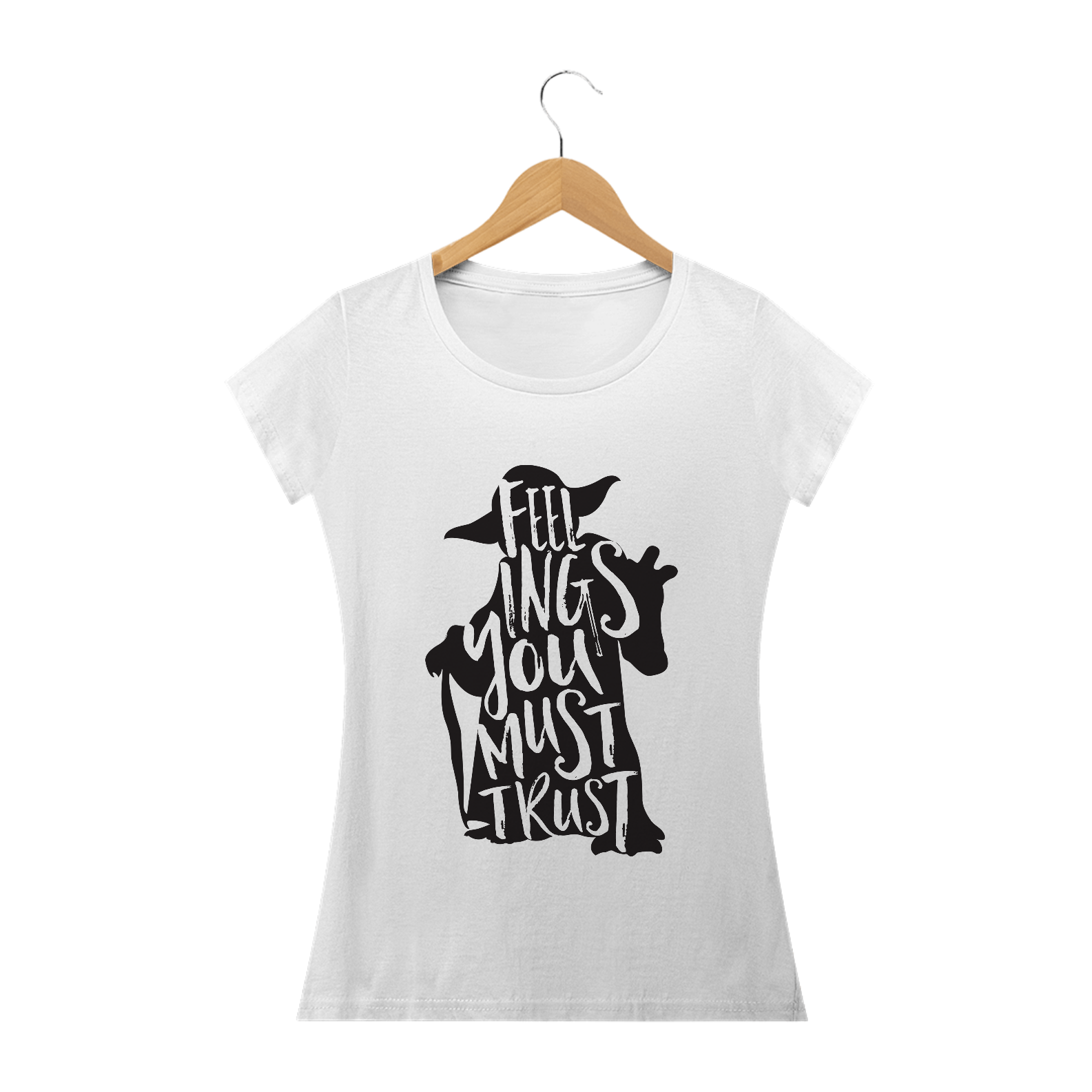 Nome do produto: CAMISETA BABY LONG YODA FELLINGS YOU MUST TRUST