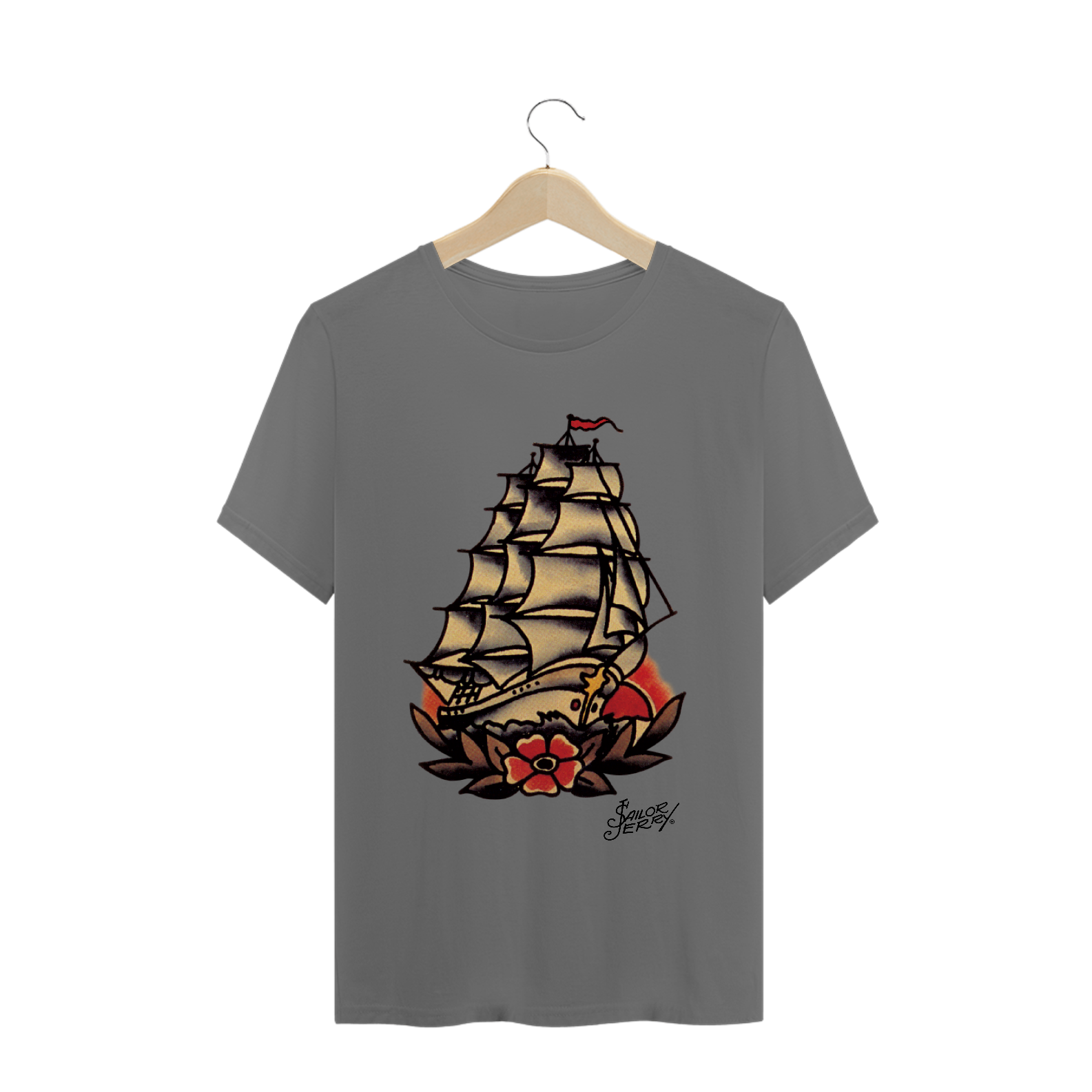 Nome do produto: CAMISETA ESTONADA OLD SCHOOL CARAVELA 