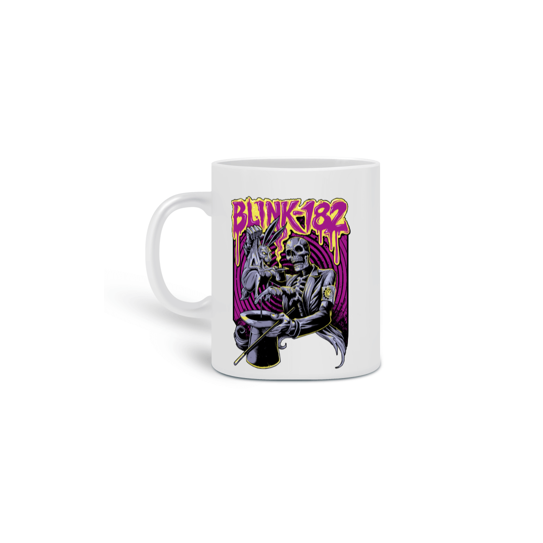 Nome do produto: CANECA BLINK 182 CAVEIRA MÁGICO