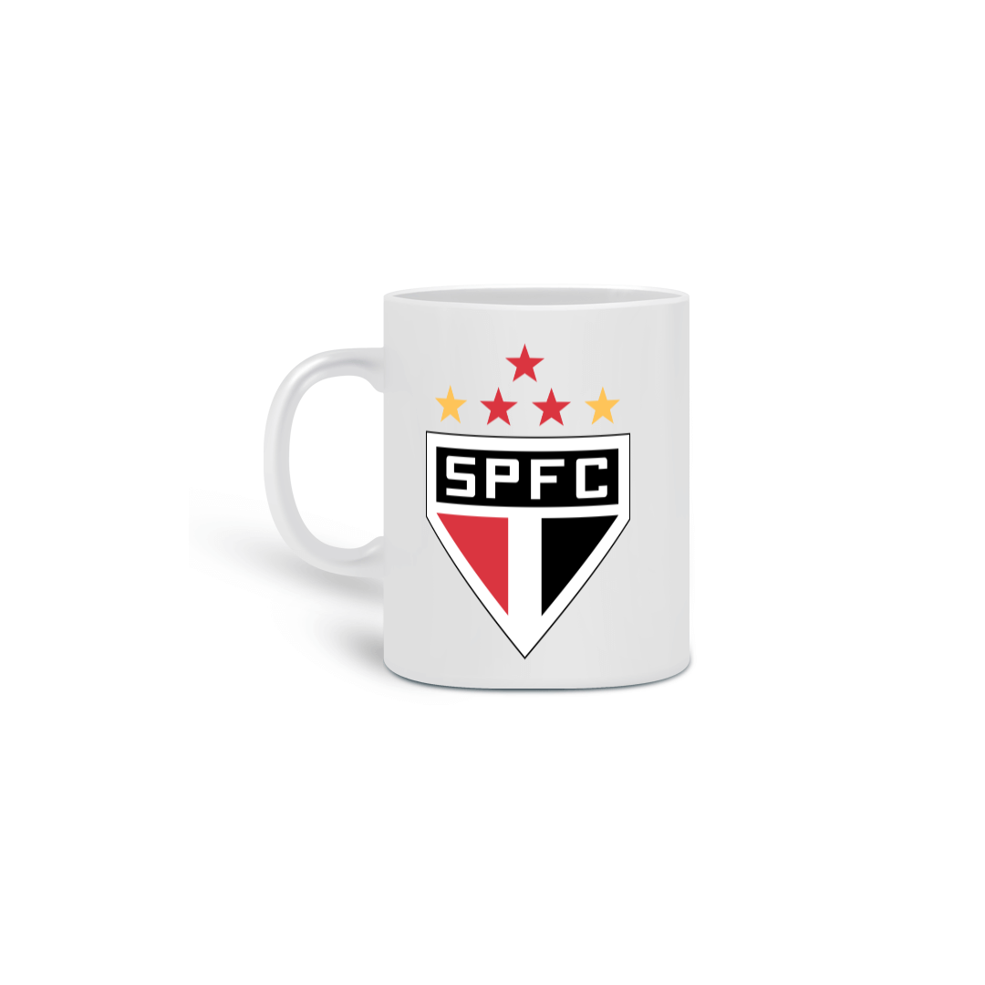 Nome do produto: CANECA SÃO PAULO BRASÃO E SÍMBOLO