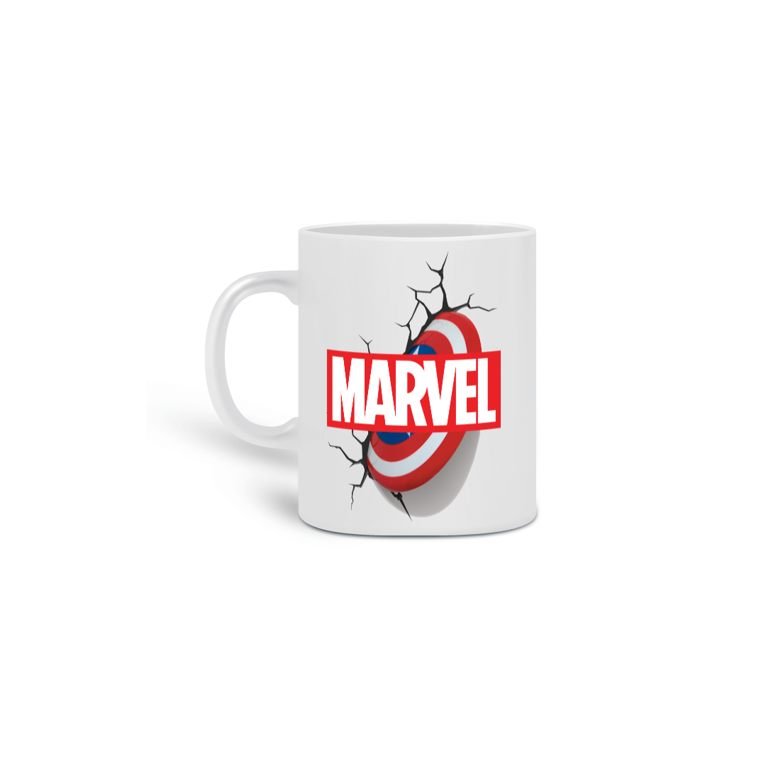 Nome do produto: CANECA MARVEL CAPITÃO AMÉRICA