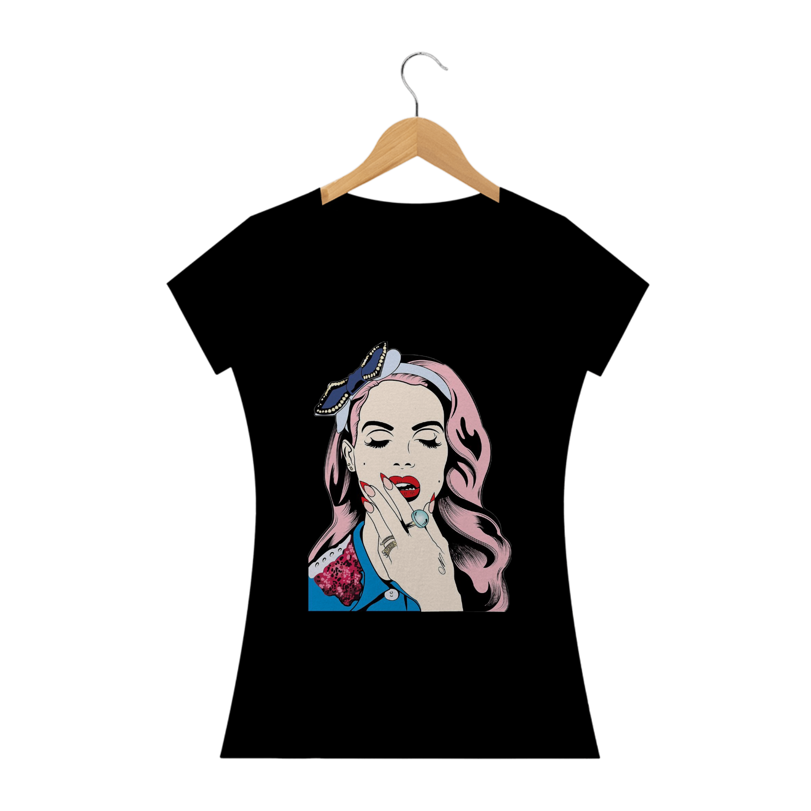 Nome do produto: CAMISETA BABY LONG LANA DEL REY I FALL TO PIECES