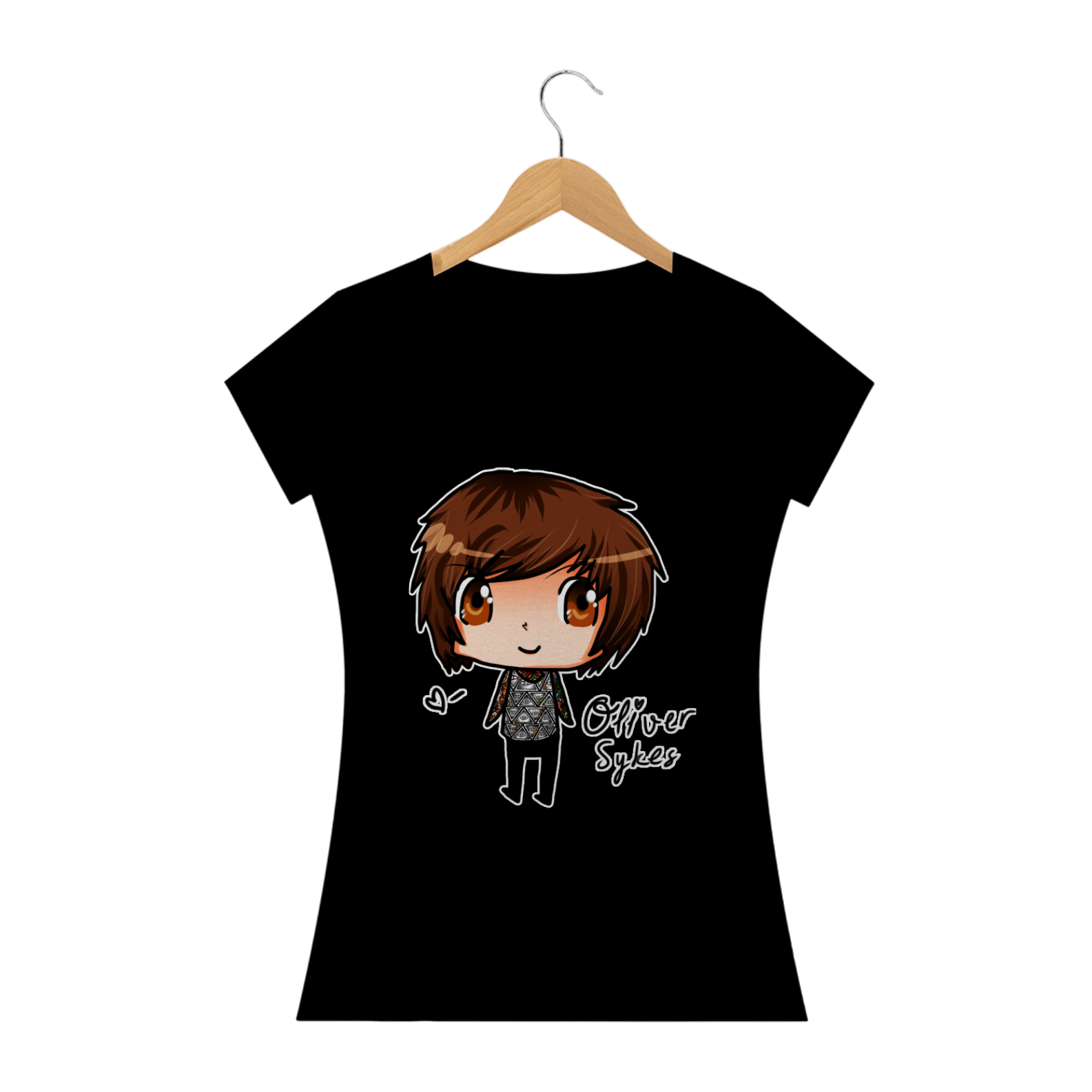 Nome do produto: CAMISETA BABY LONG OLIVER SYKES ANIME