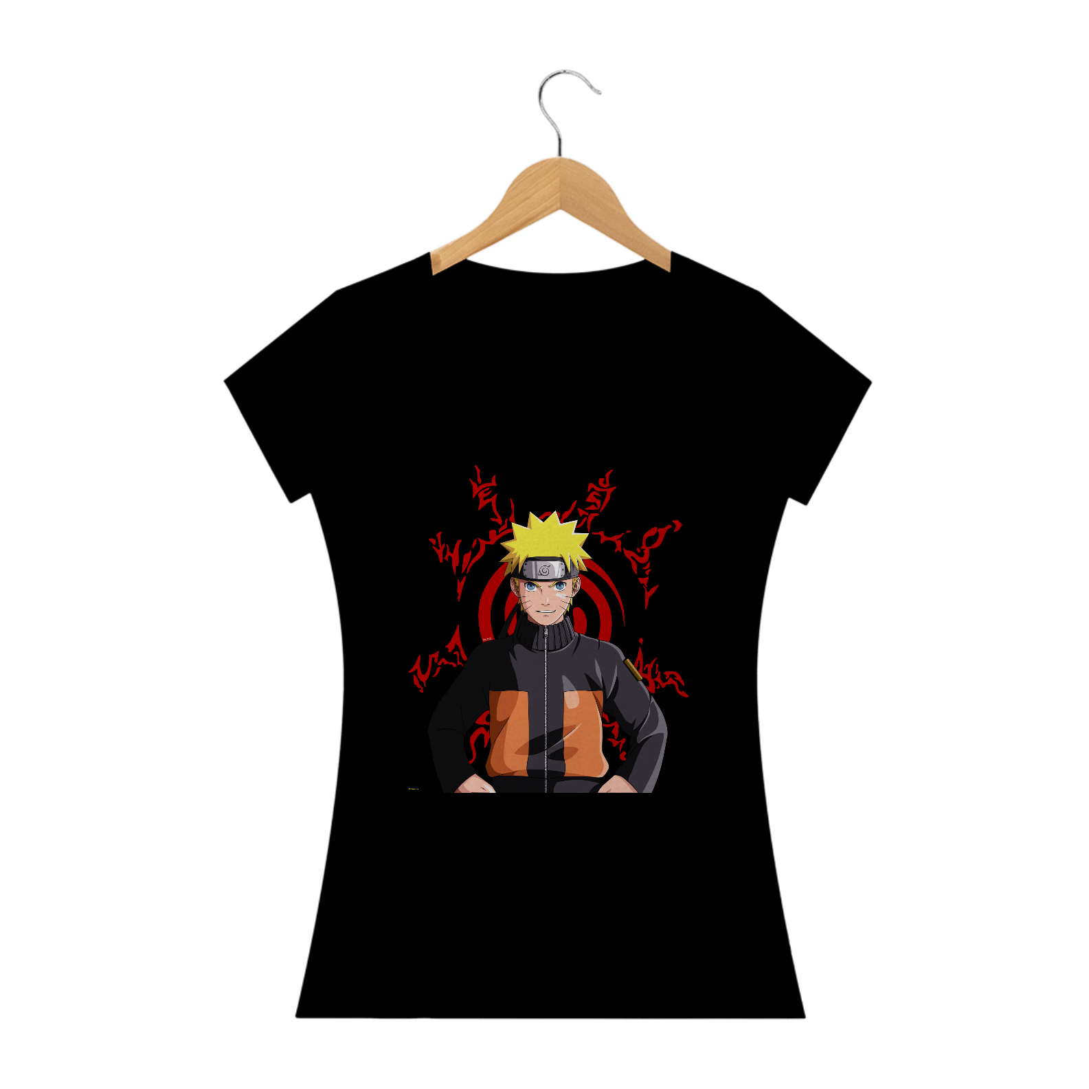 Nome do produto: CAMISETA BABY LONG NARUTO MARCA DA MALDIÇÃO