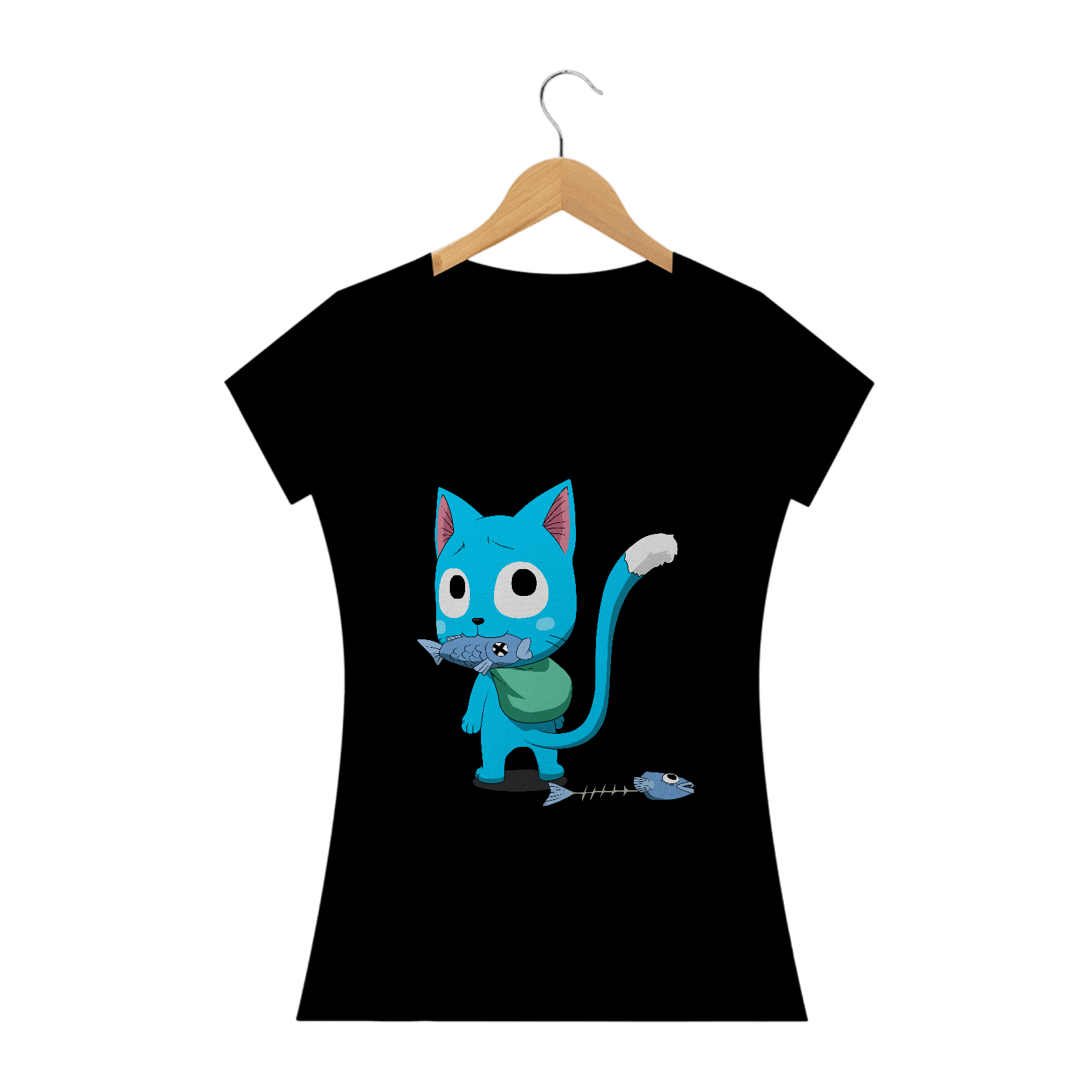 Nome do produto: CAMISETA BABY LONG FAIRY TAIL GATO