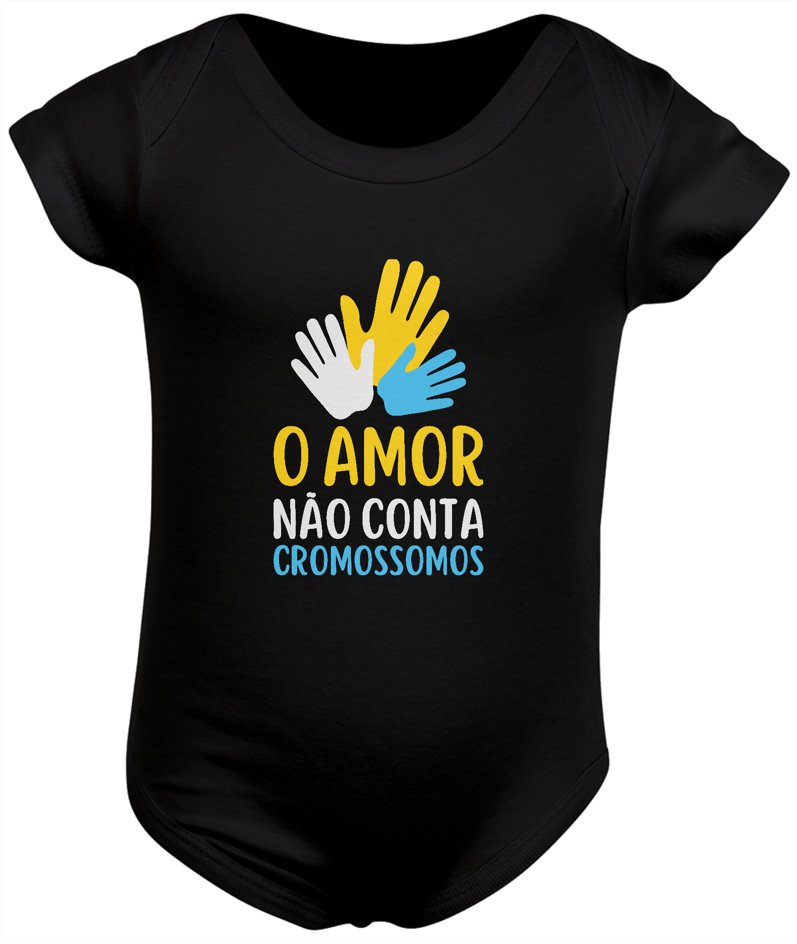 Nome do produto: O AMOR NÃO CONTA CROMOSSOMOS [BODY INFANTIL]