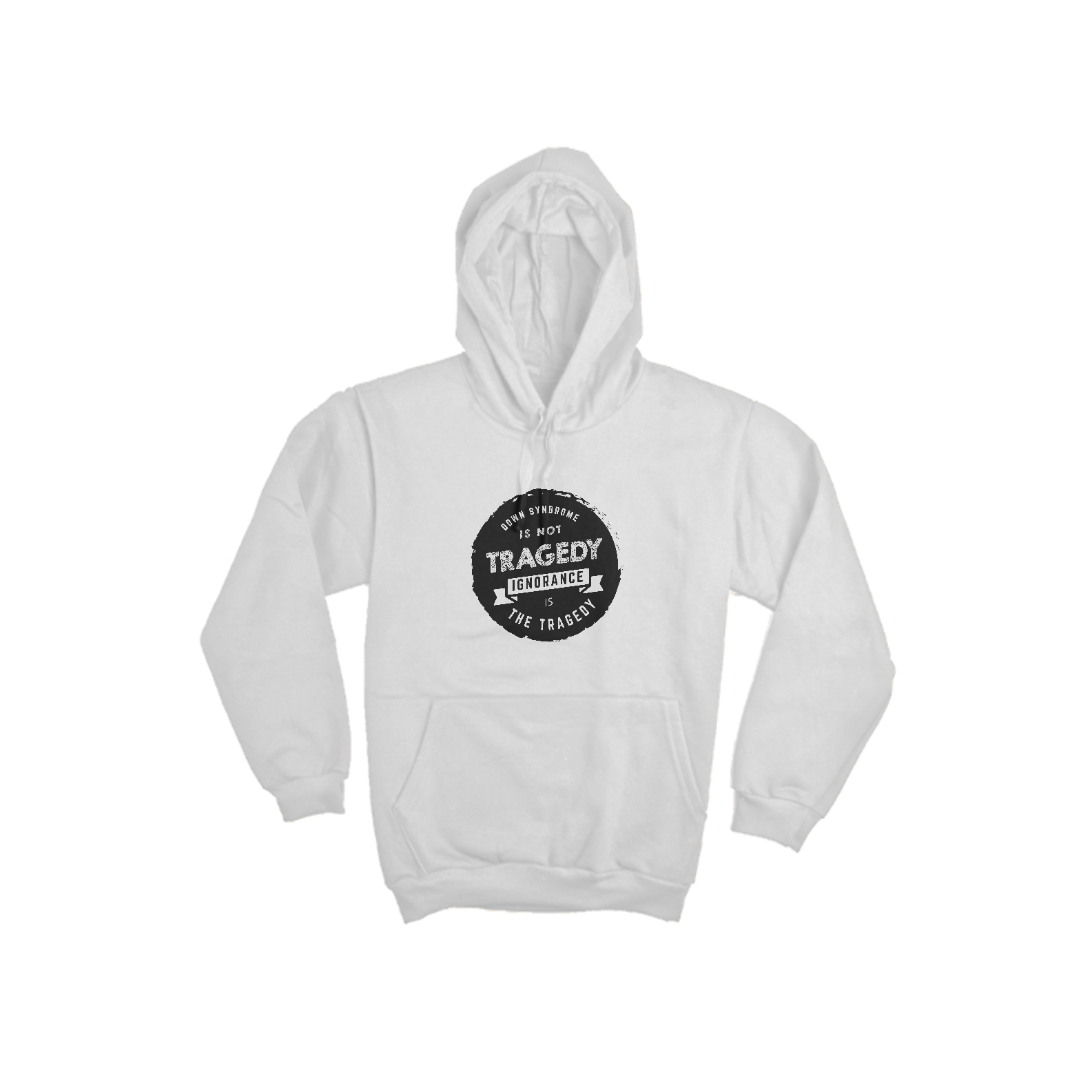 Nome do produto: DOWN SYNDROME IS NOT TRAGEDY [MOLETOM CANGURU]