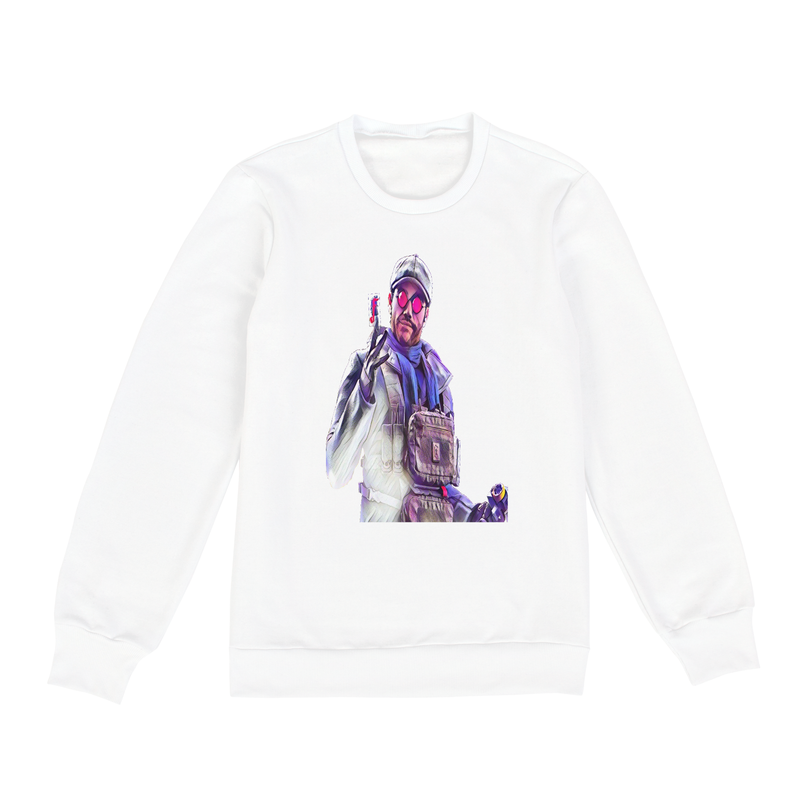 Nome do produto: Moletom Fechado Unissex - Flores Rainbow Six Siege