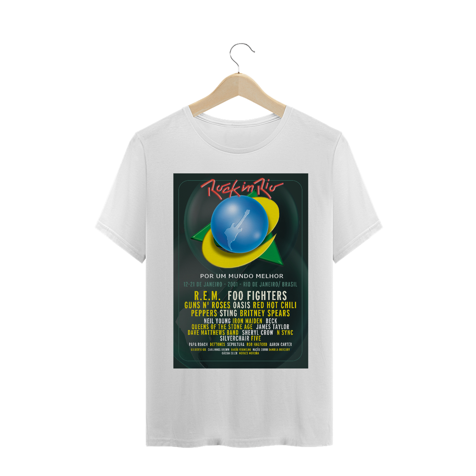 Nome do produto: Camisa Rock In Rio - Lineup Oficial 2001 (Rara)