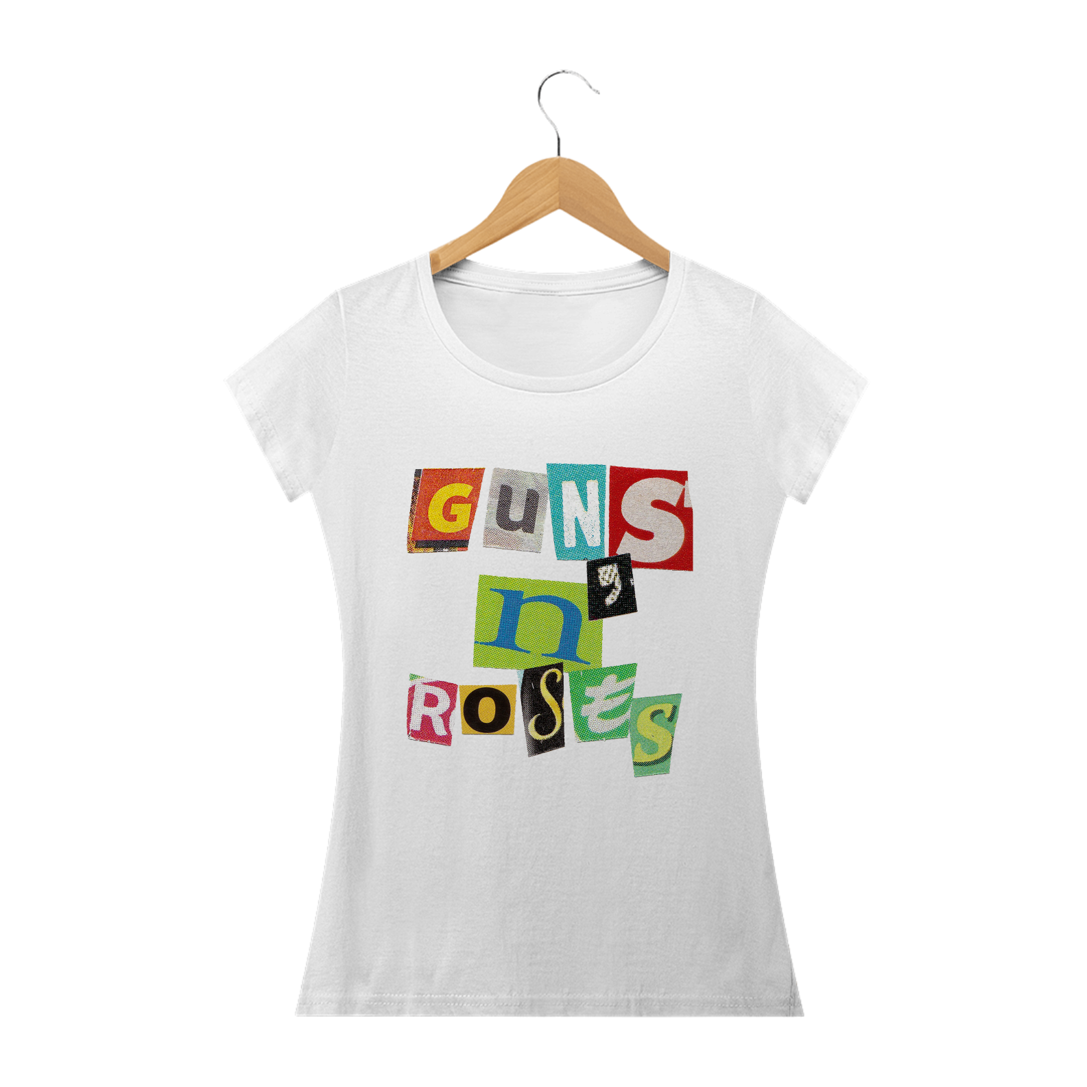 Nome do produto: Camisa Guns N\' Roses - Baby Look - Cutout