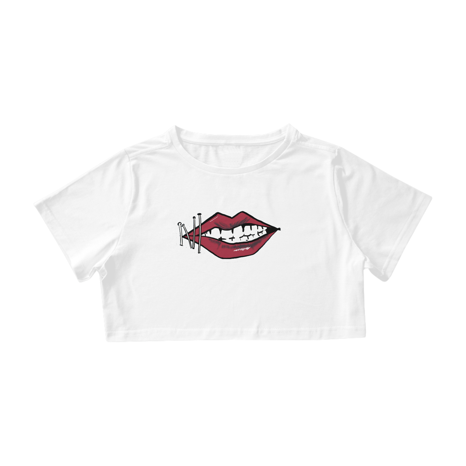 Nome do produto: Cropped Maneskin - Boca