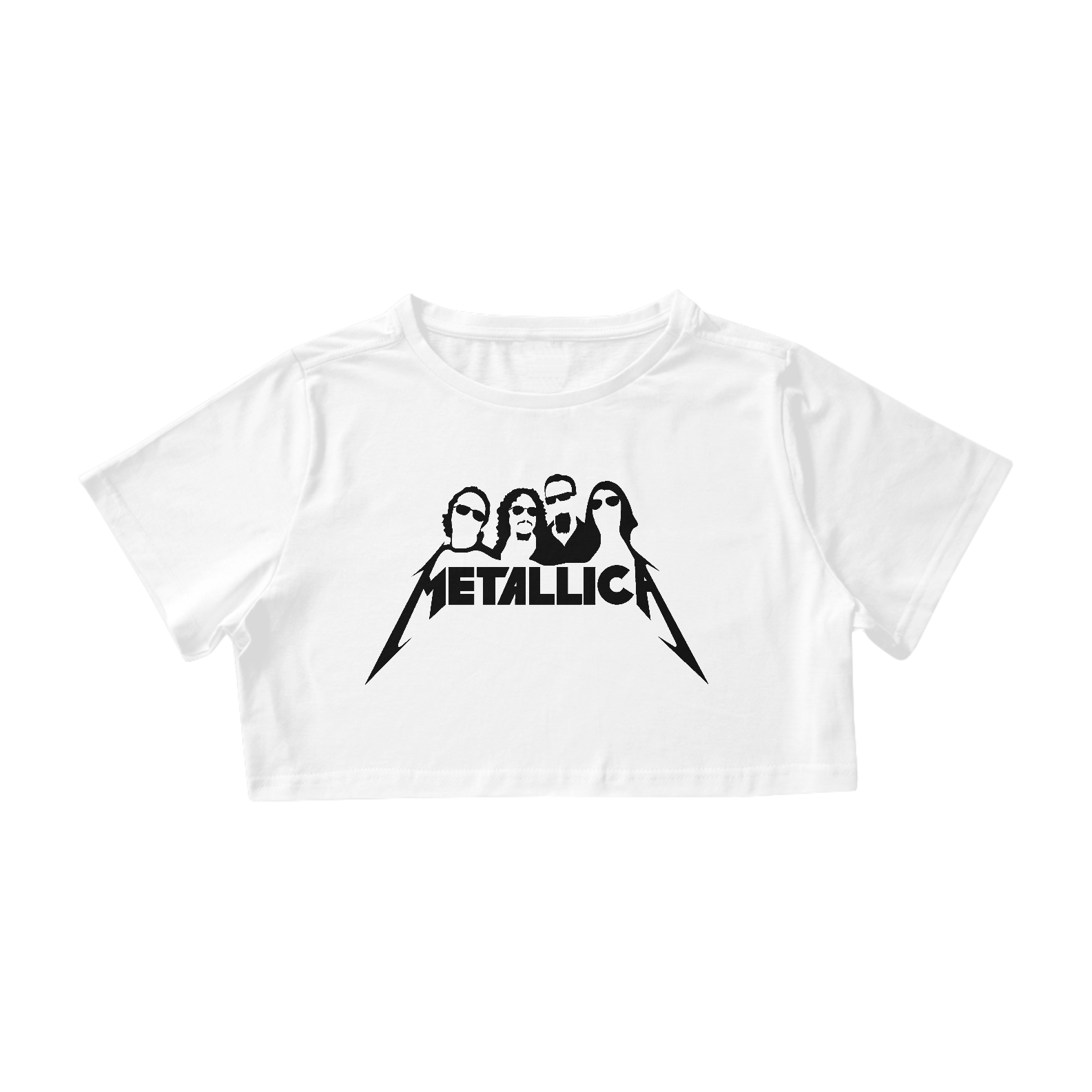 Nome do produto: Cropped Metallica - Branco