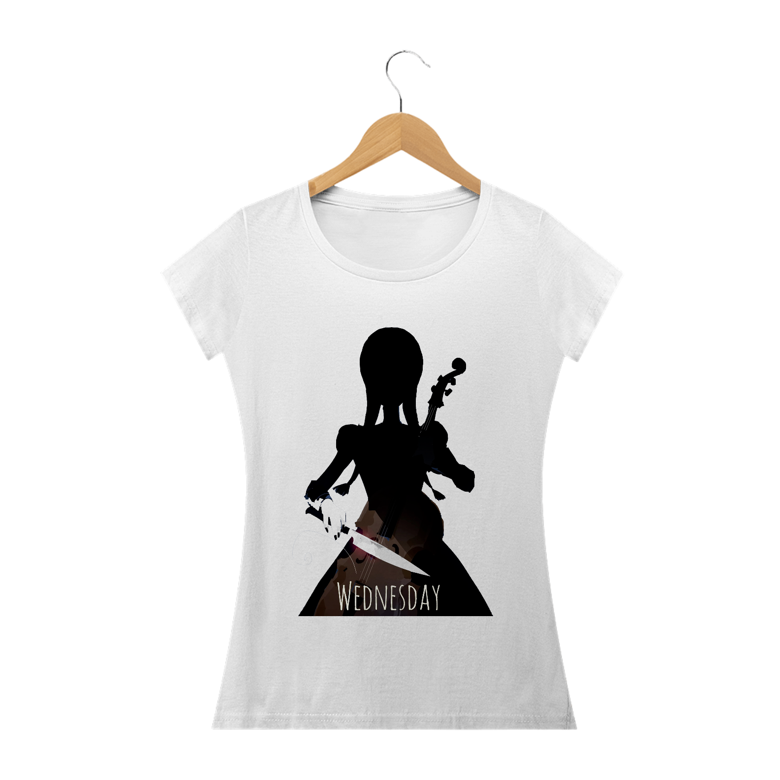 Nome do produto: Camisa Wandinha - Baby Long