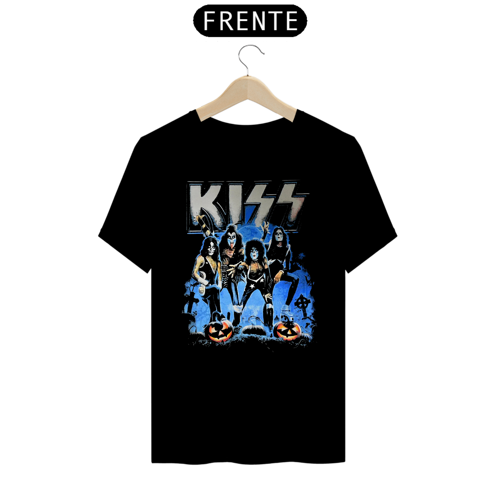 Nome do produto: Camisa Kiss - Blue Halloween